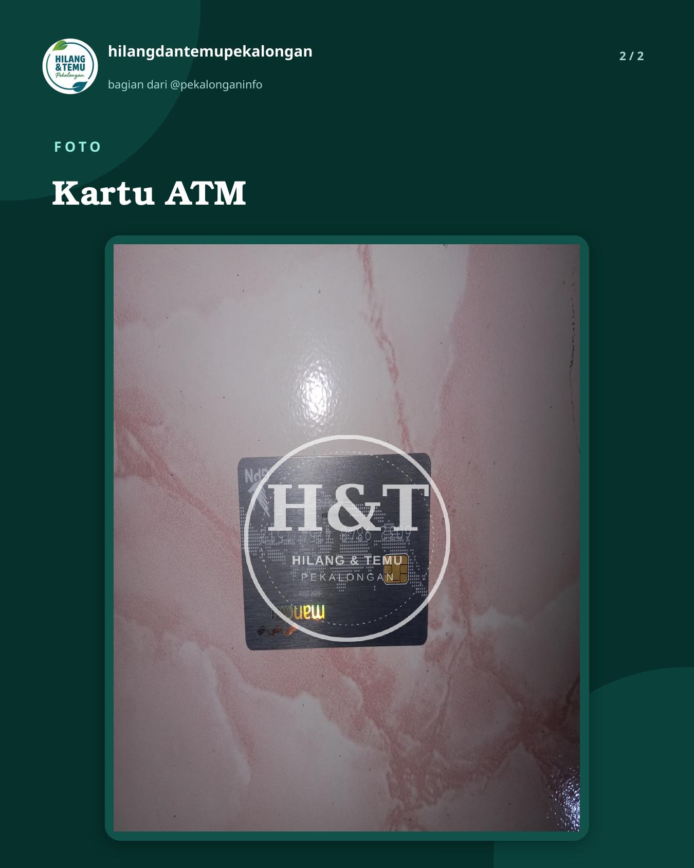 Slide 2 laporan Kartu ATM