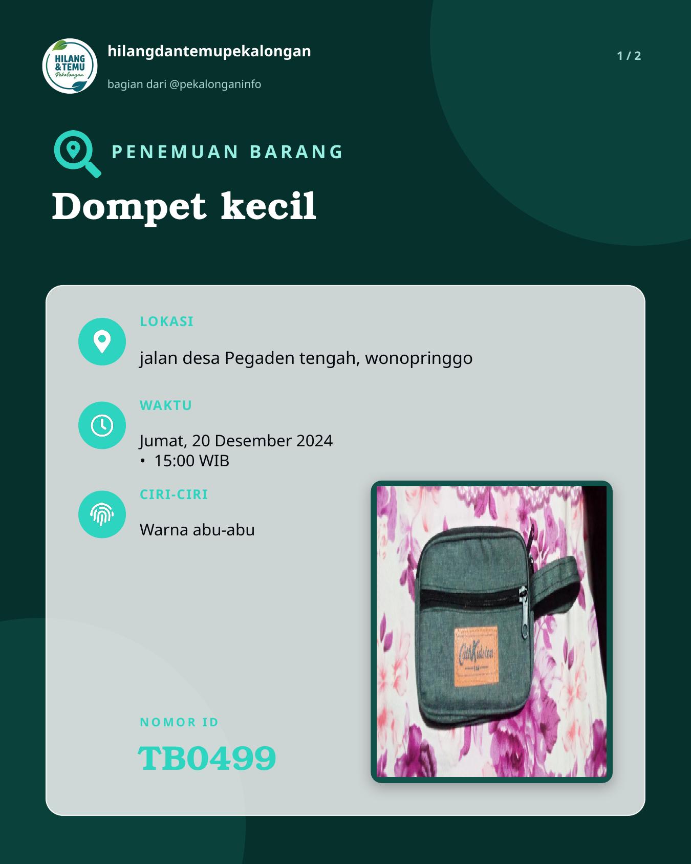 Slide 1 laporan Dompet kecil