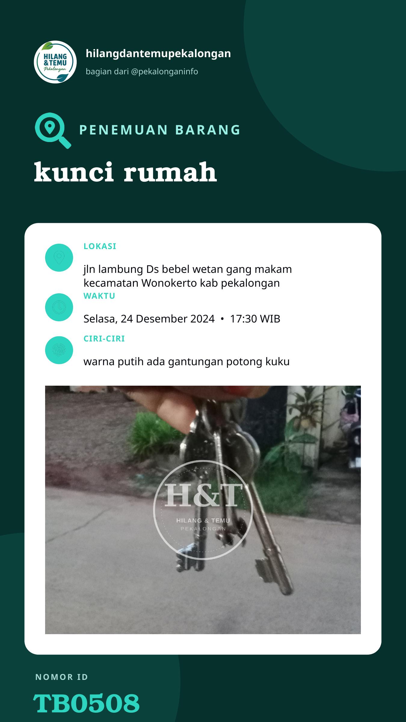 Story 9:16 laporan kunci rumah