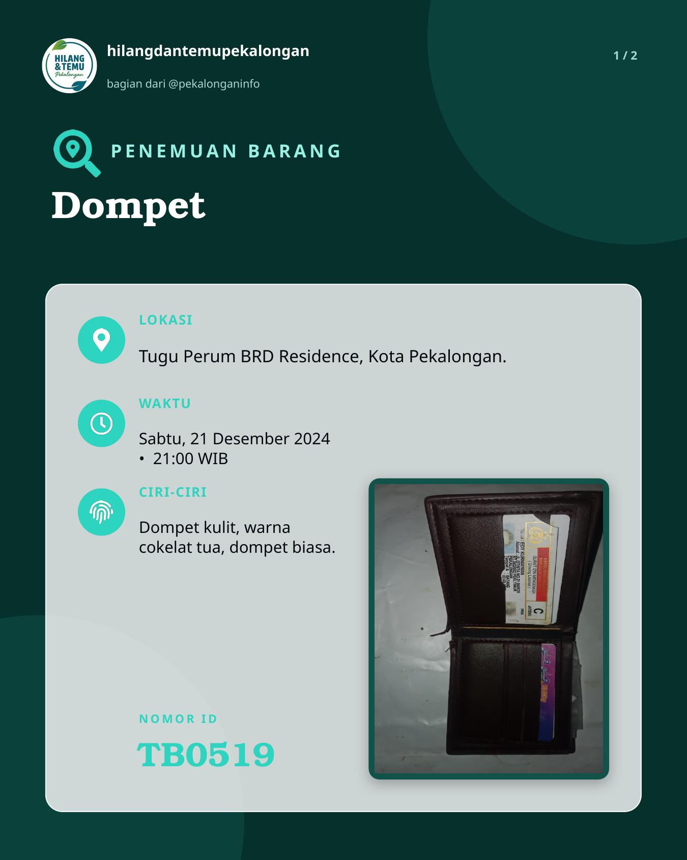 Slide 1 laporan Dompet