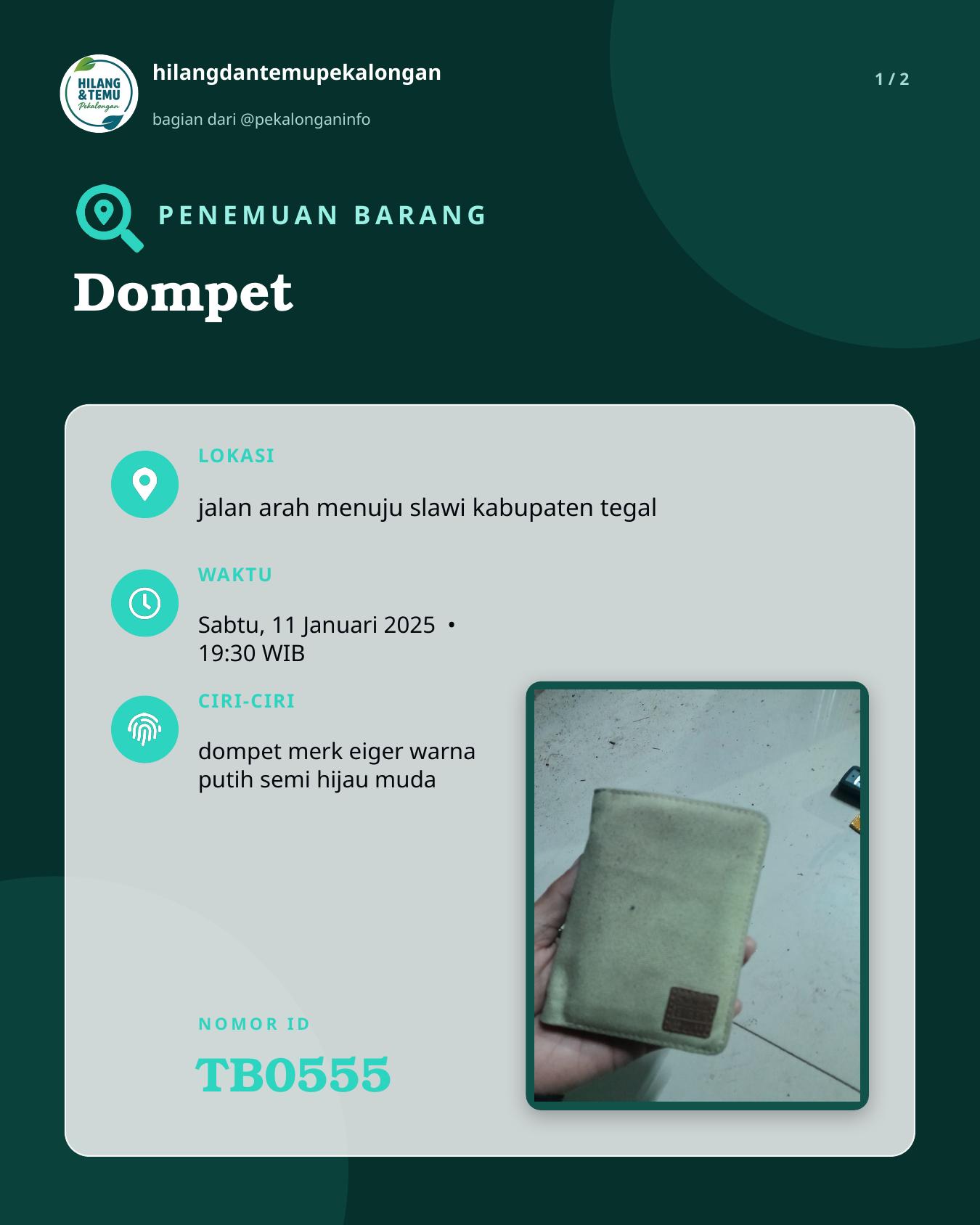 Slide 1 laporan Dompet