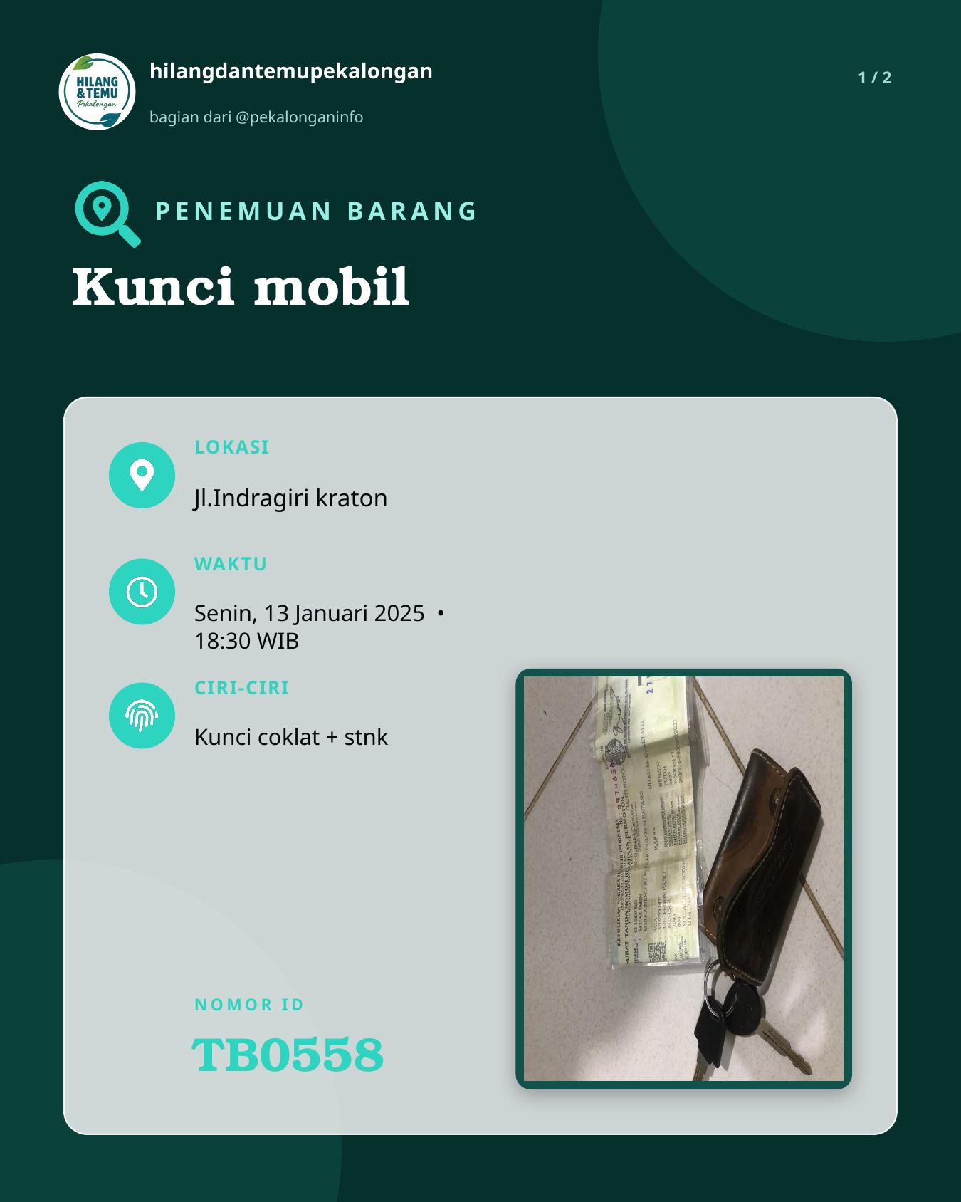 Slide 1 laporan Kunci mobil