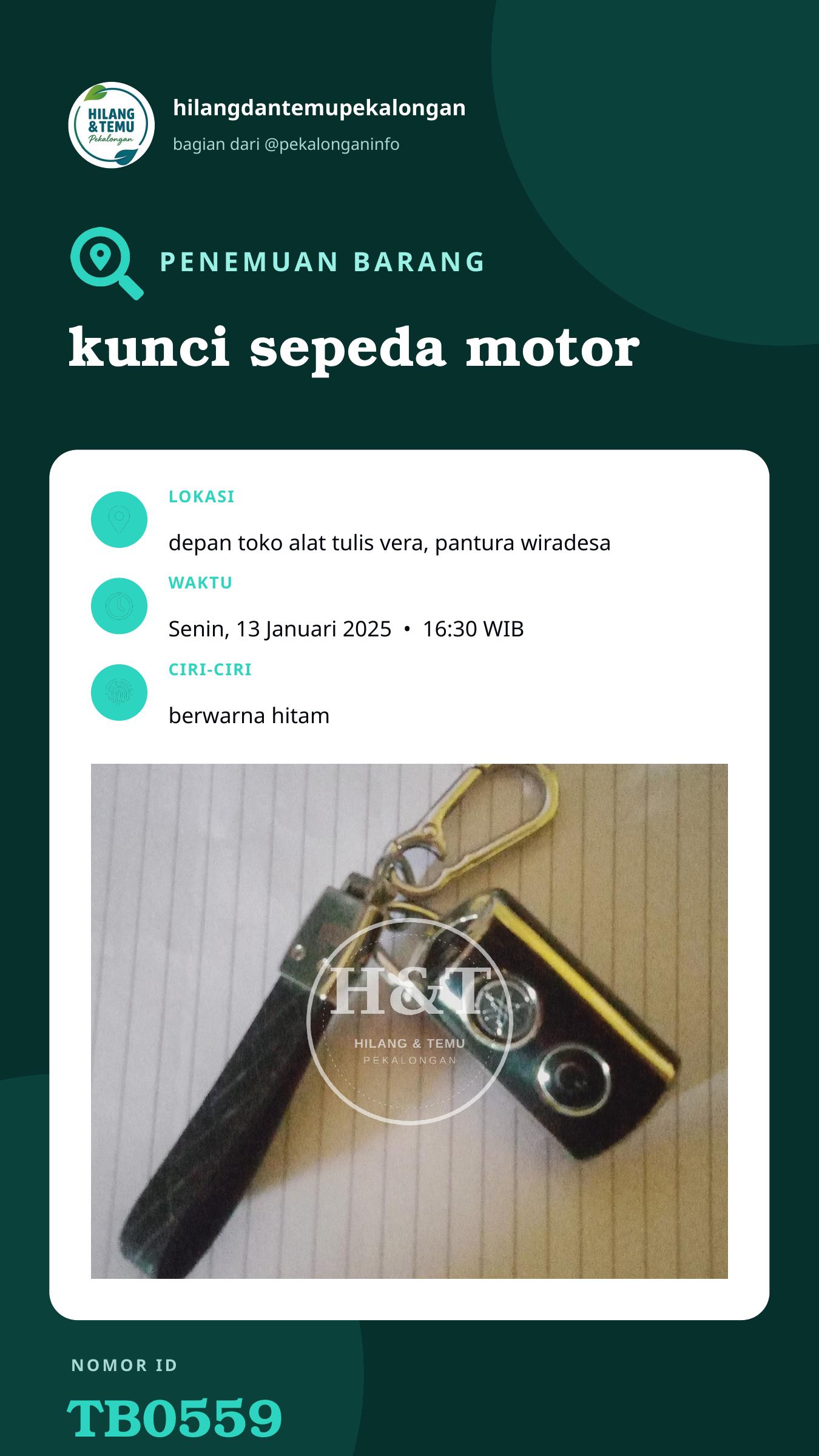 Story 9:16 laporan kunci sepeda motor