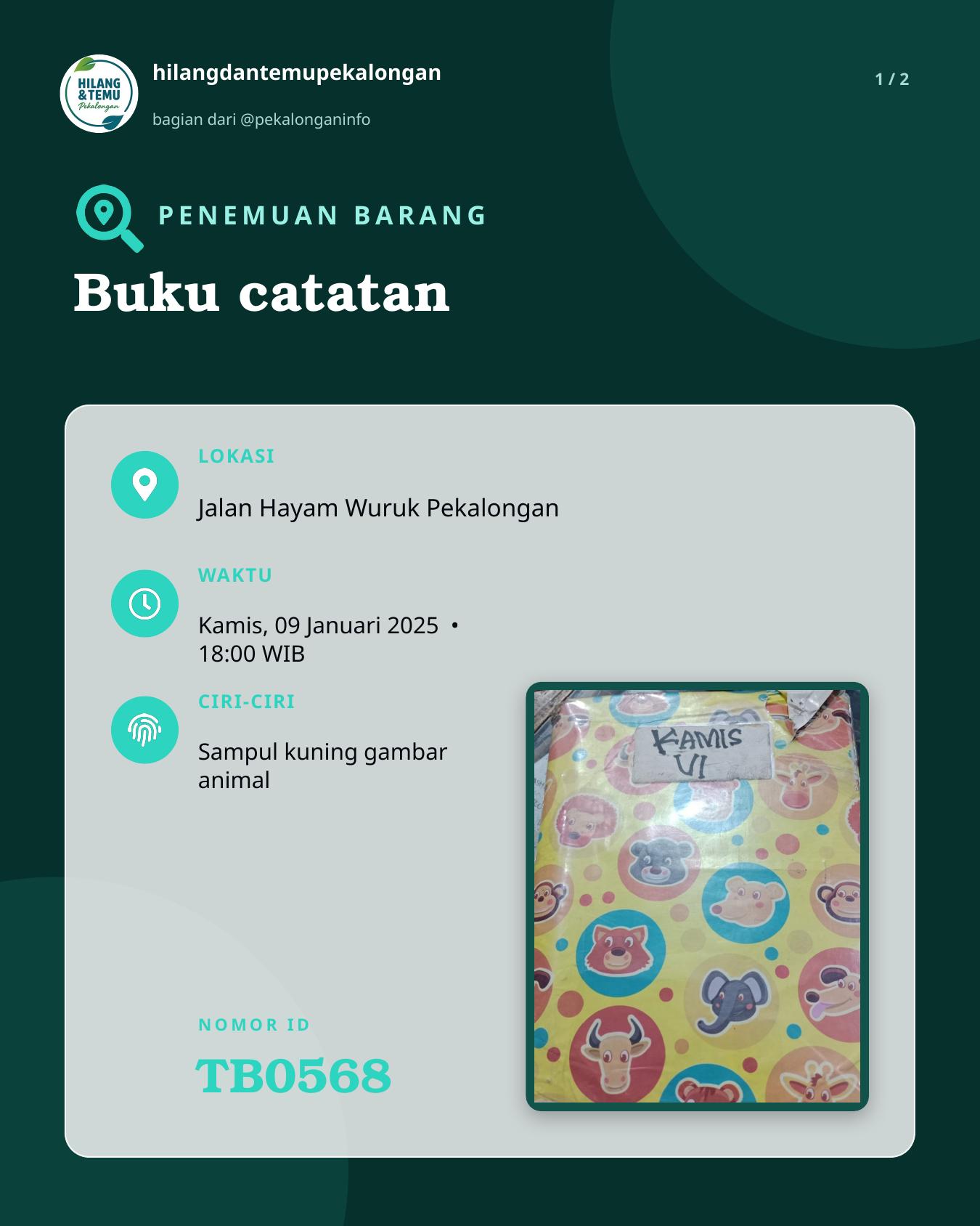 Slide 1 laporan Buku catatan