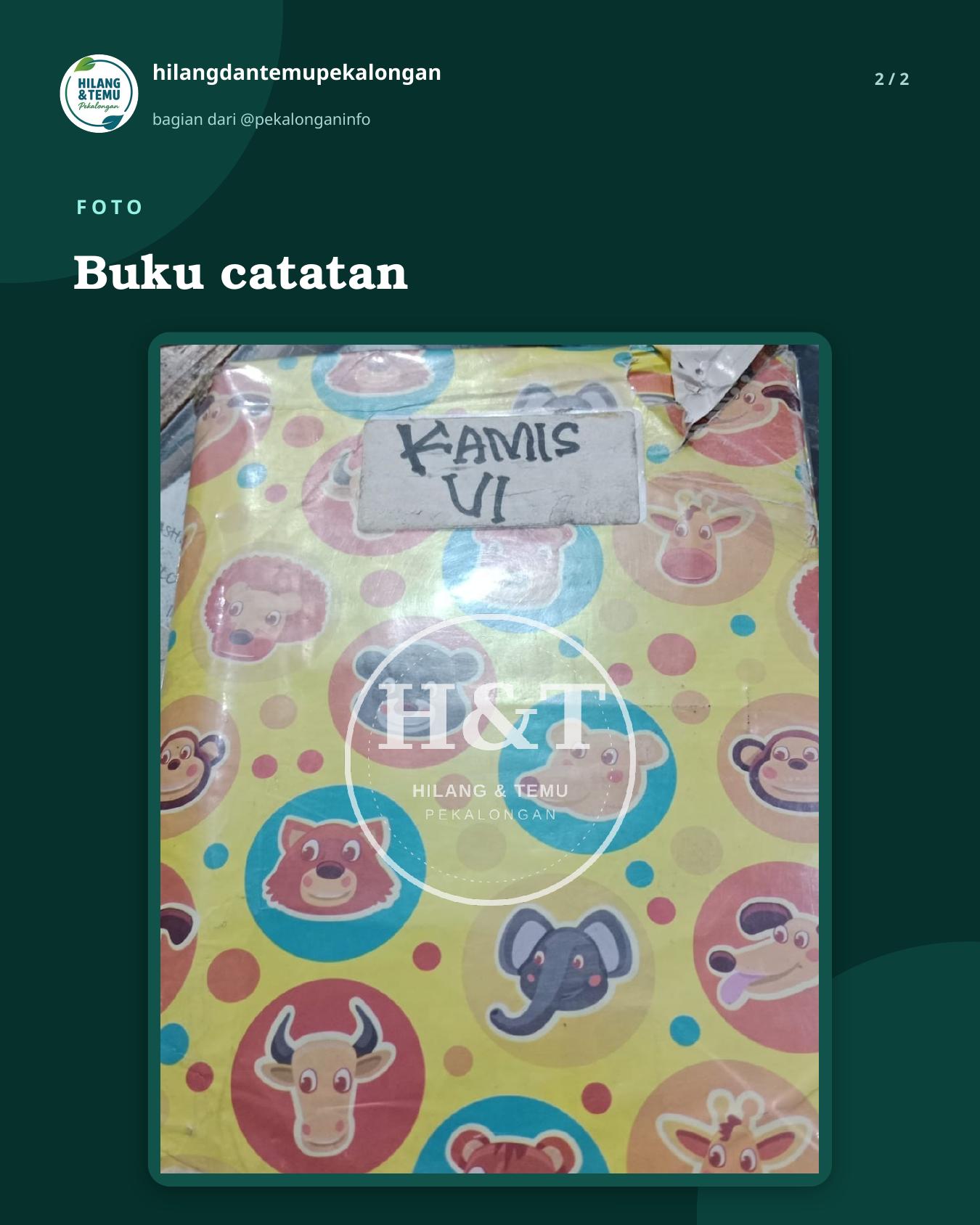 Slide 2 laporan Buku catatan