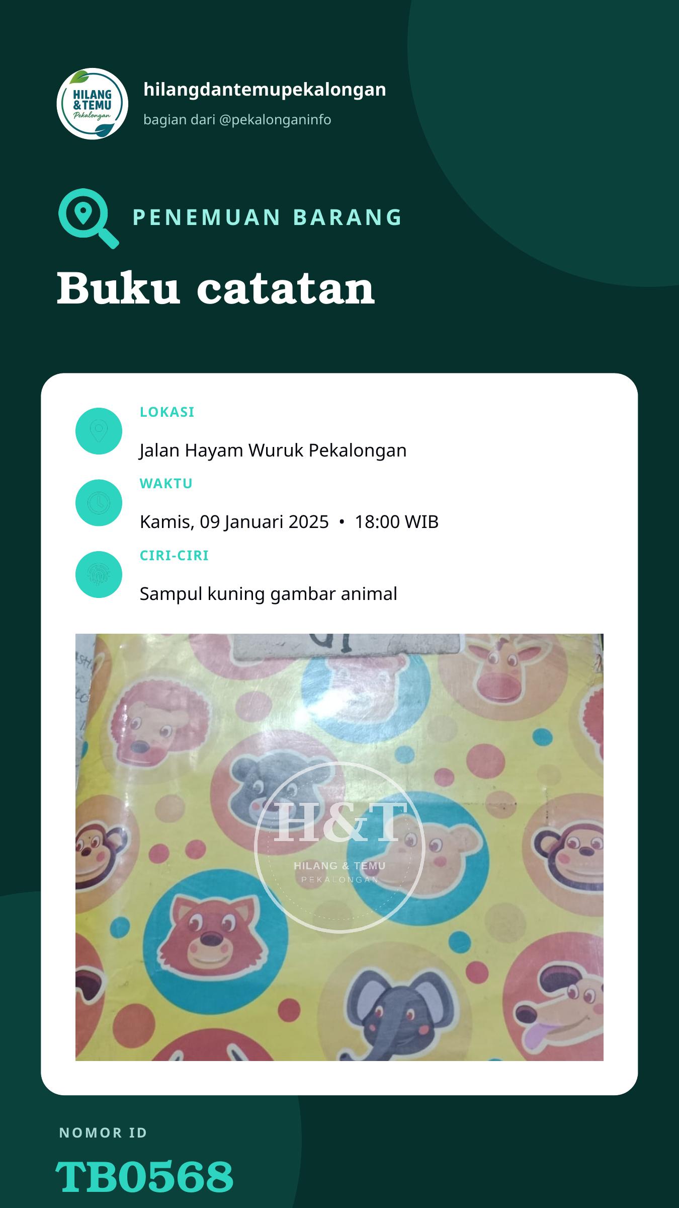Story 9:16 laporan Buku catatan