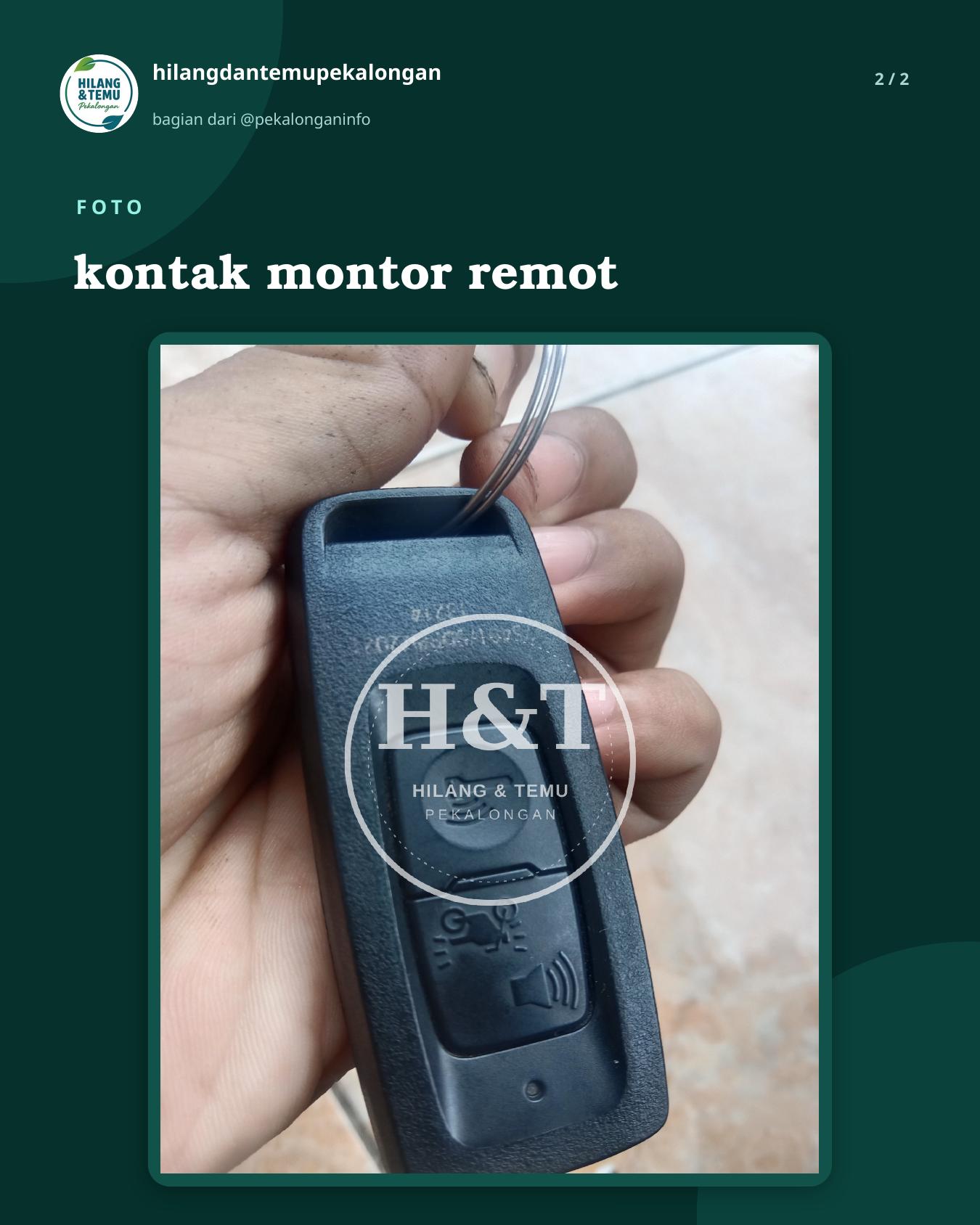 Slide 2 laporan kontak montor remot