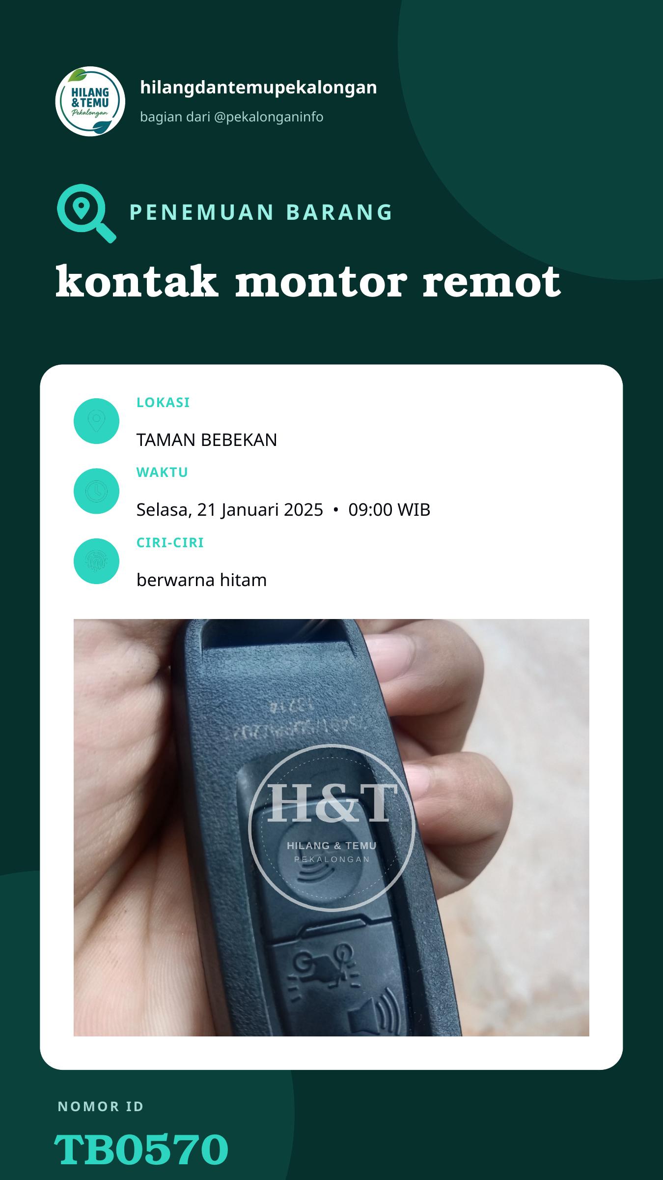 Story 9:16 laporan kontak montor remot
