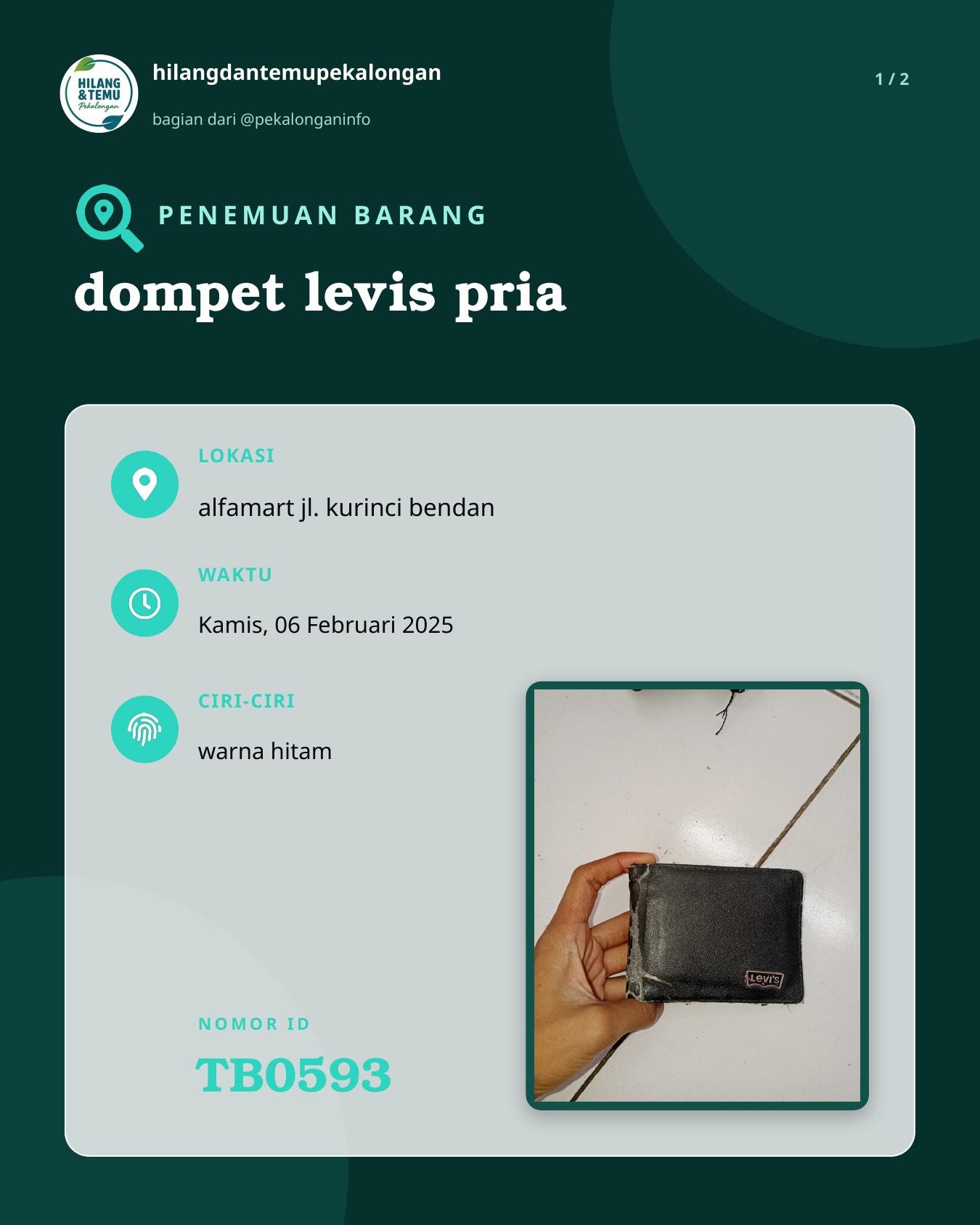 Slide 1 laporan dompet levis pria