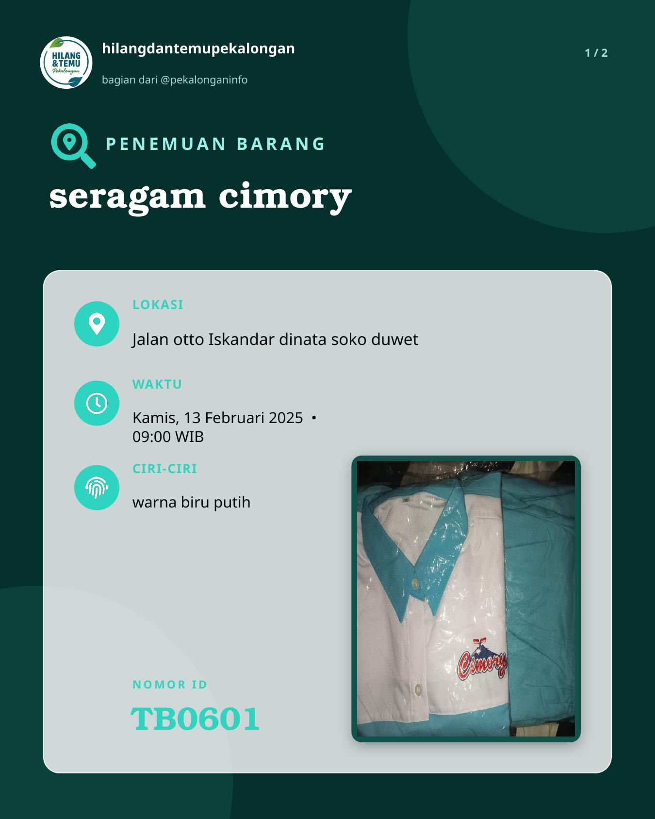 Slide 1 laporan seragam cimory