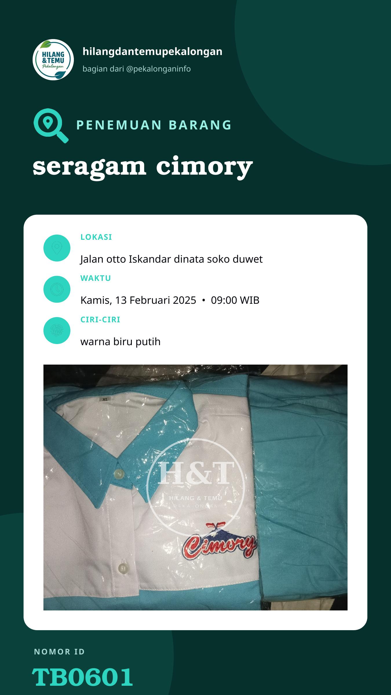 Story 9:16 laporan seragam cimory