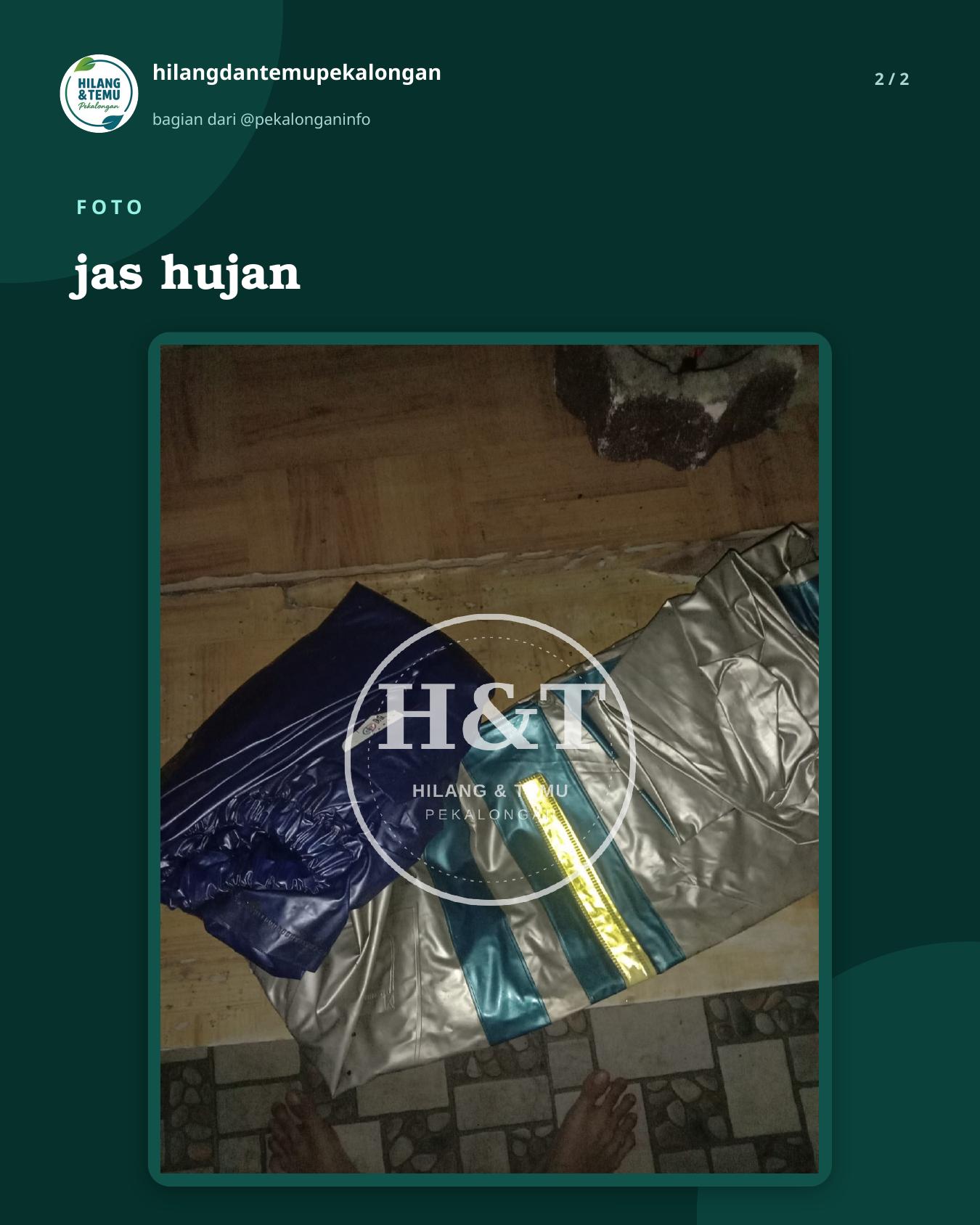 Slide 2 laporan jas hujan