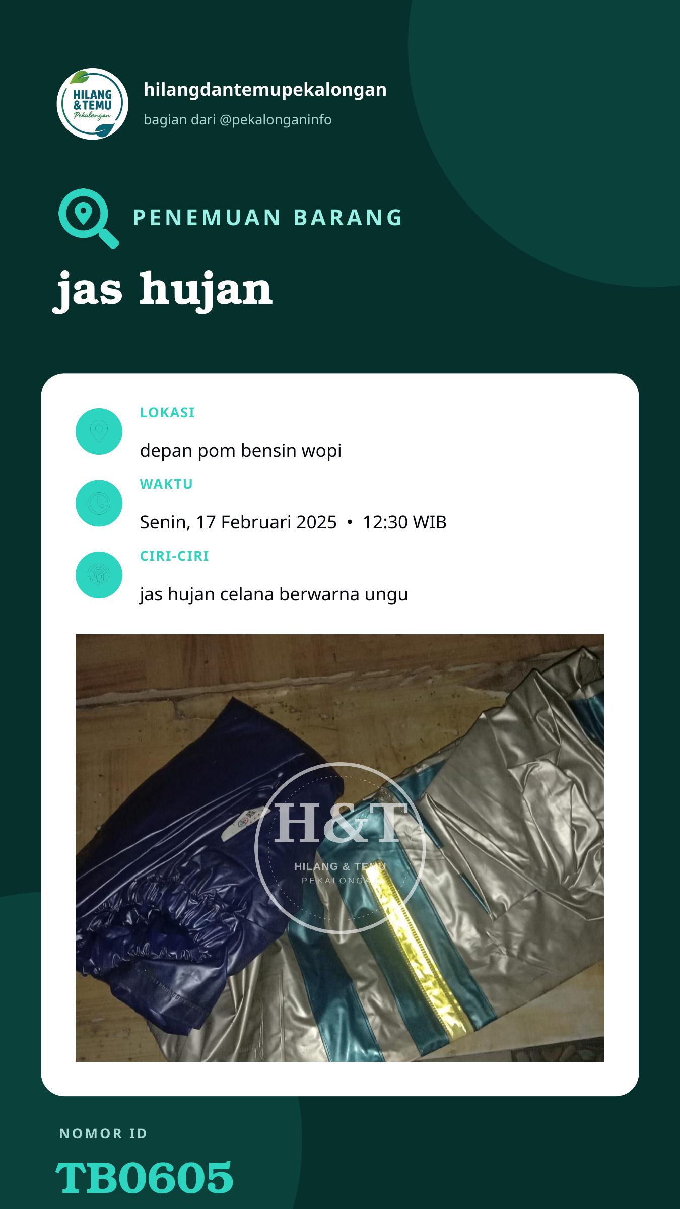 Story 9:16 laporan jas hujan