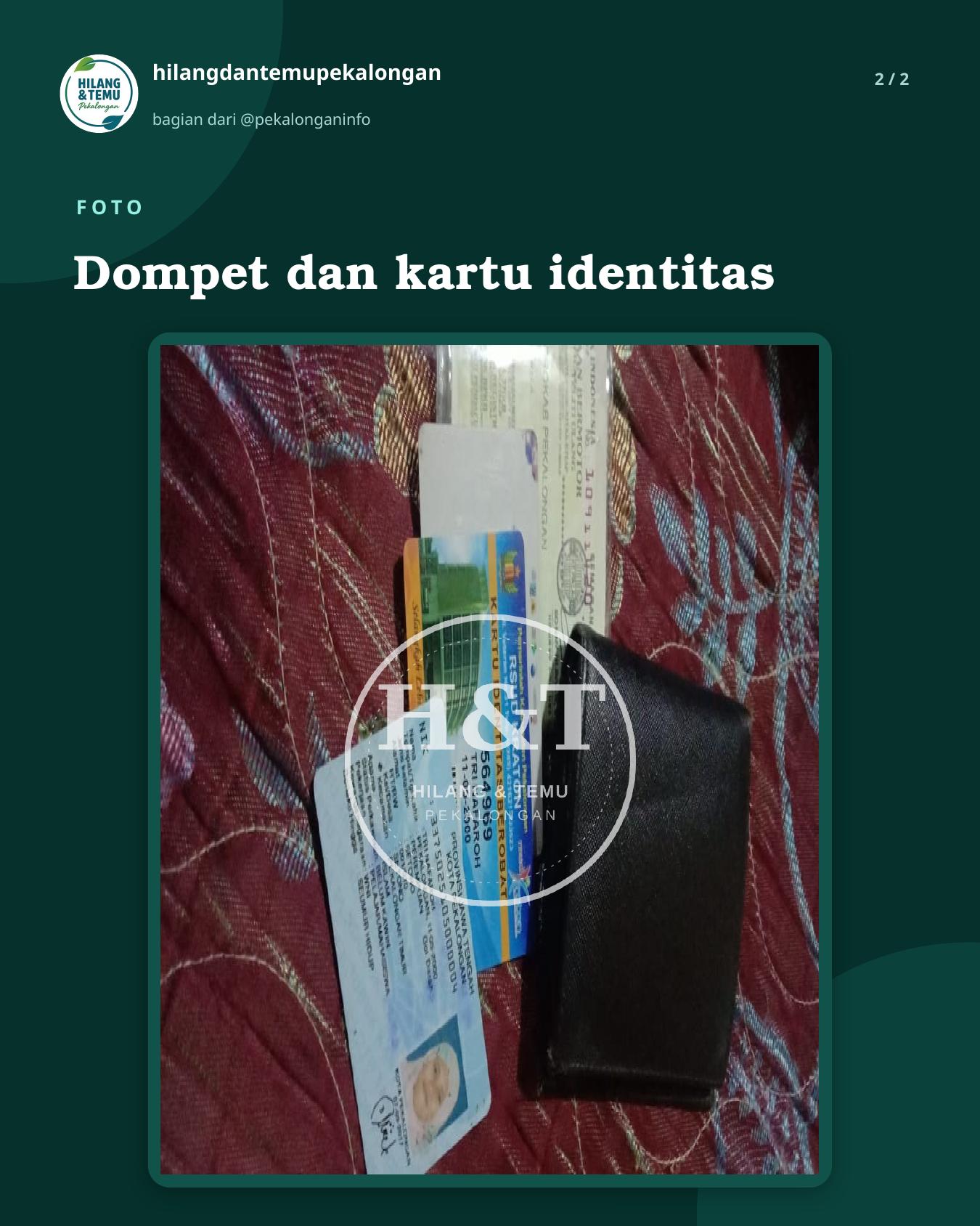 Slide 2 laporan Dompet dan kartu identitas