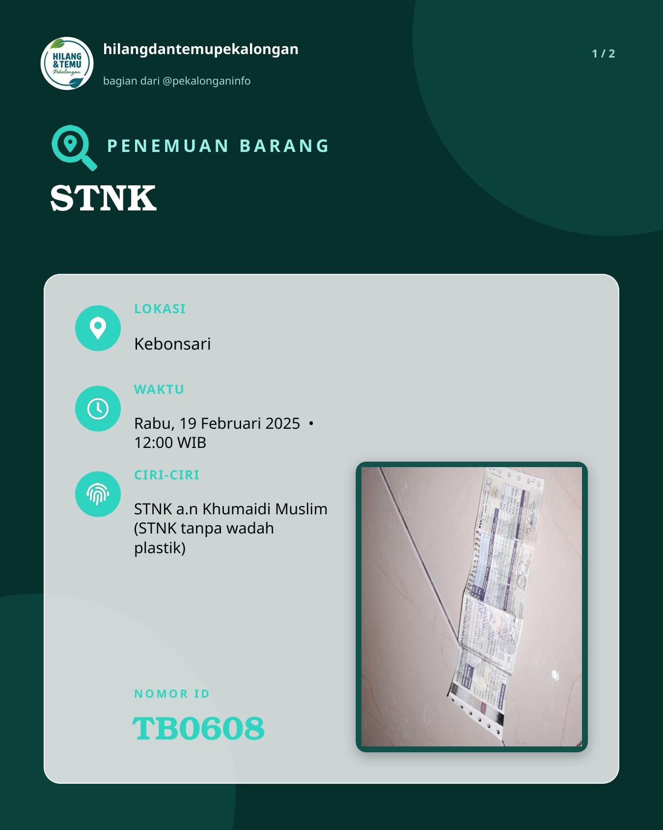 Slide 1 laporan STNK
