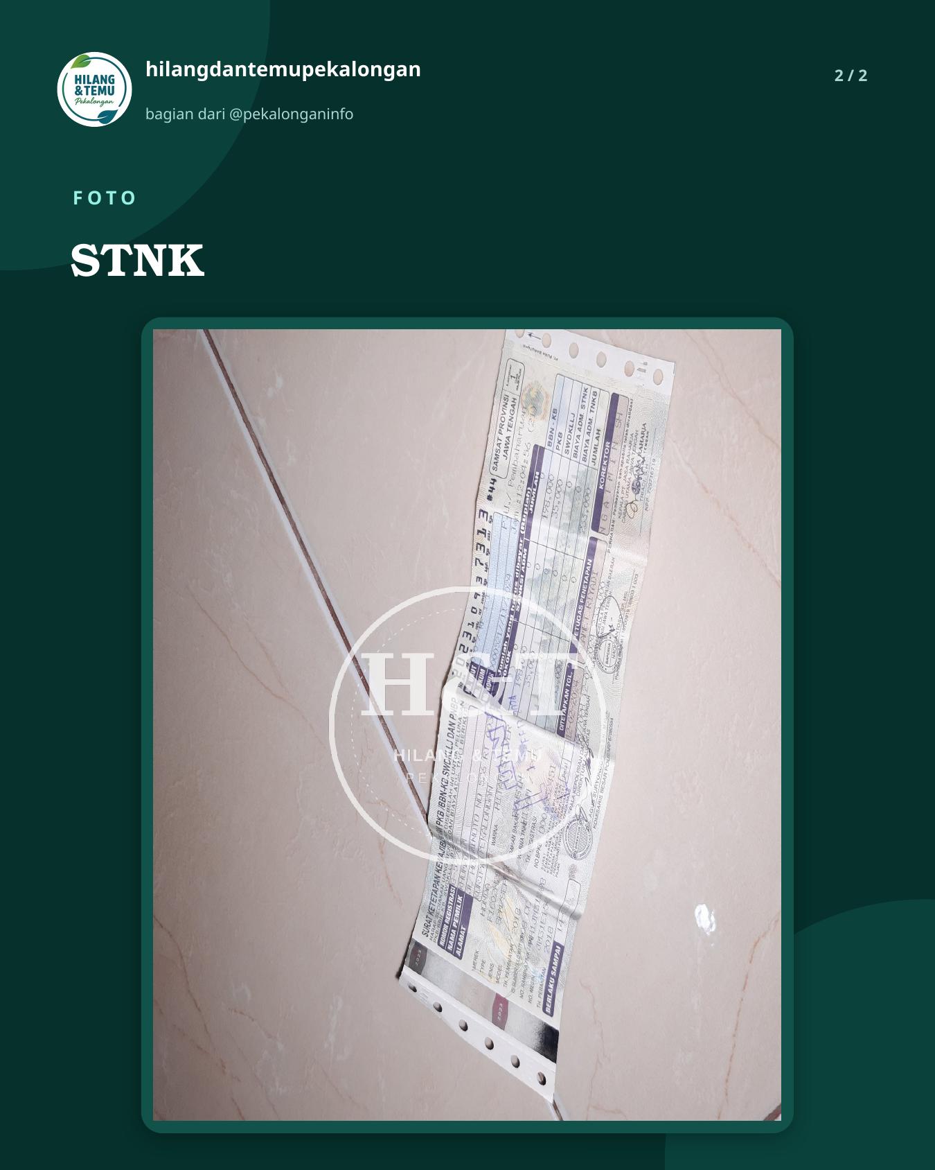 Slide 2 laporan STNK
