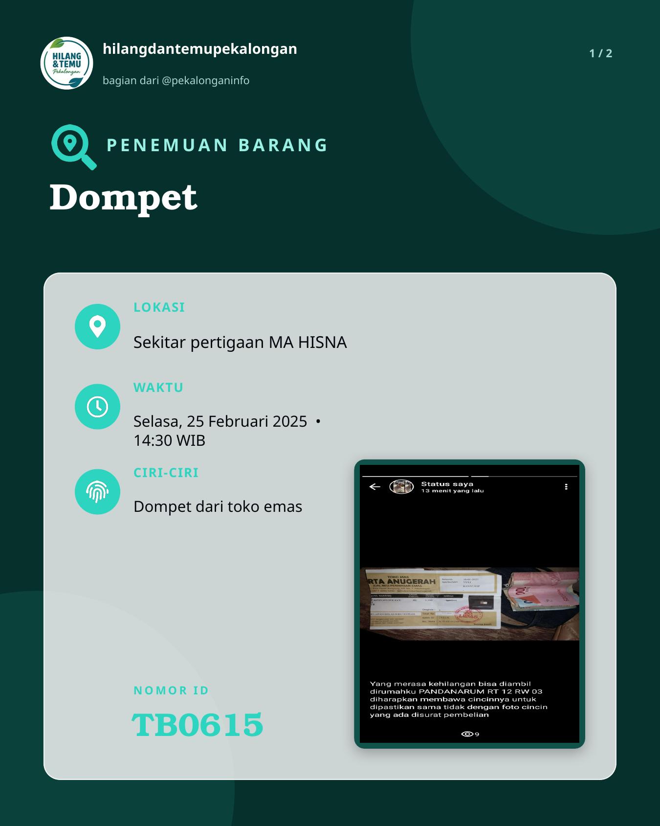 Slide 1 laporan Dompet