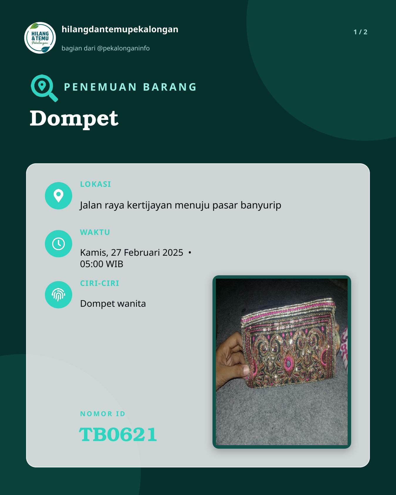Slide 1 laporan Dompet