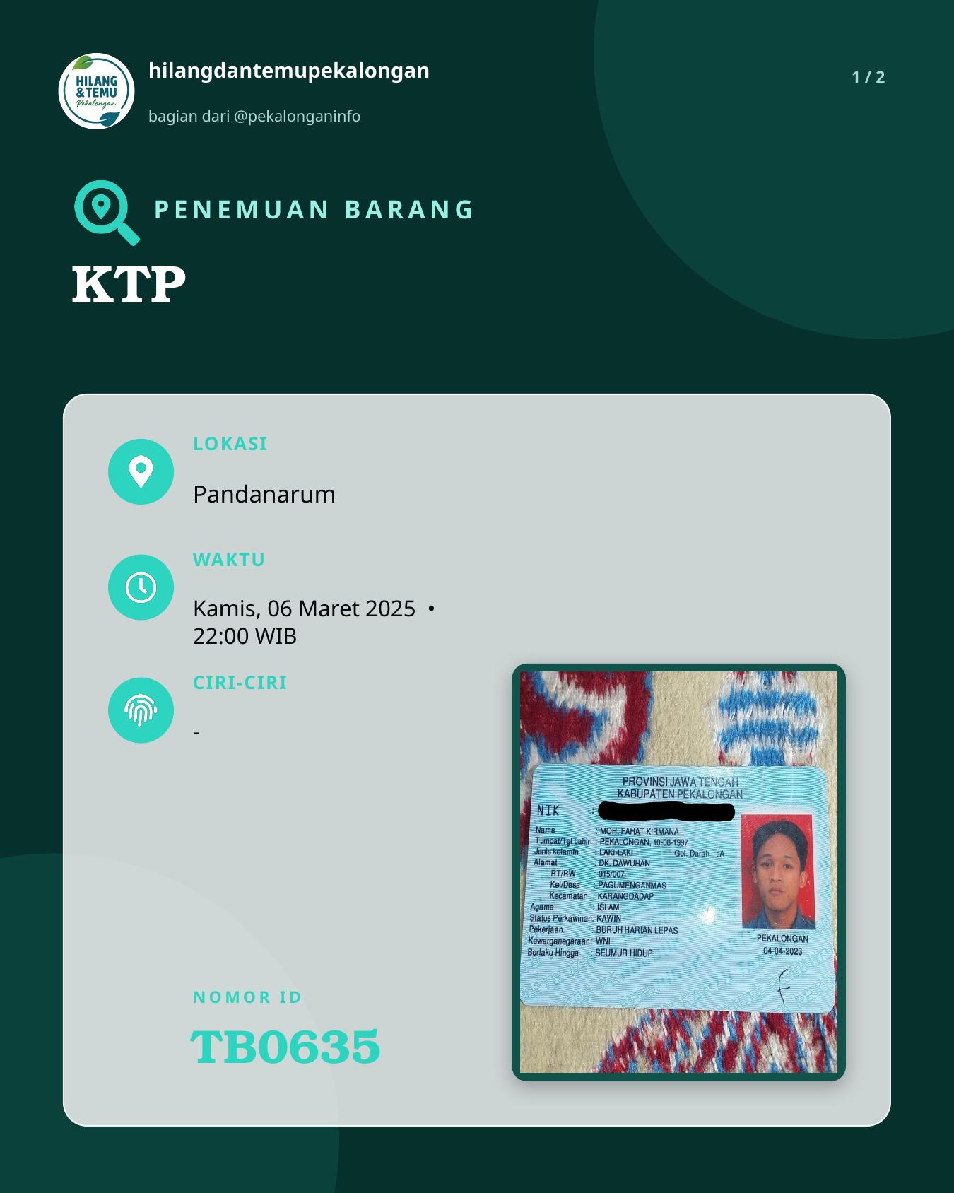 Slide 1 laporan KTP