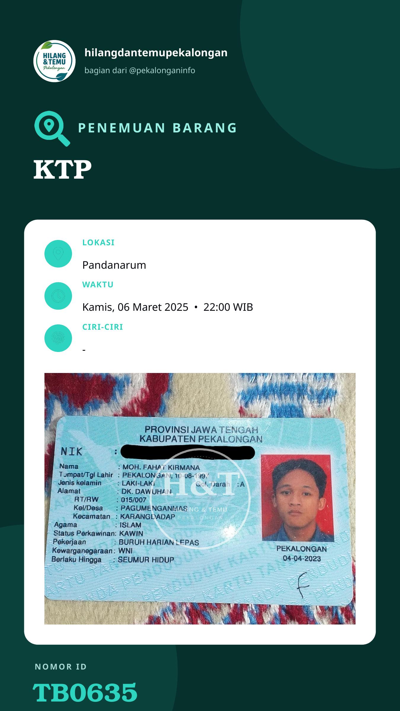 Story 9:16 laporan KTP