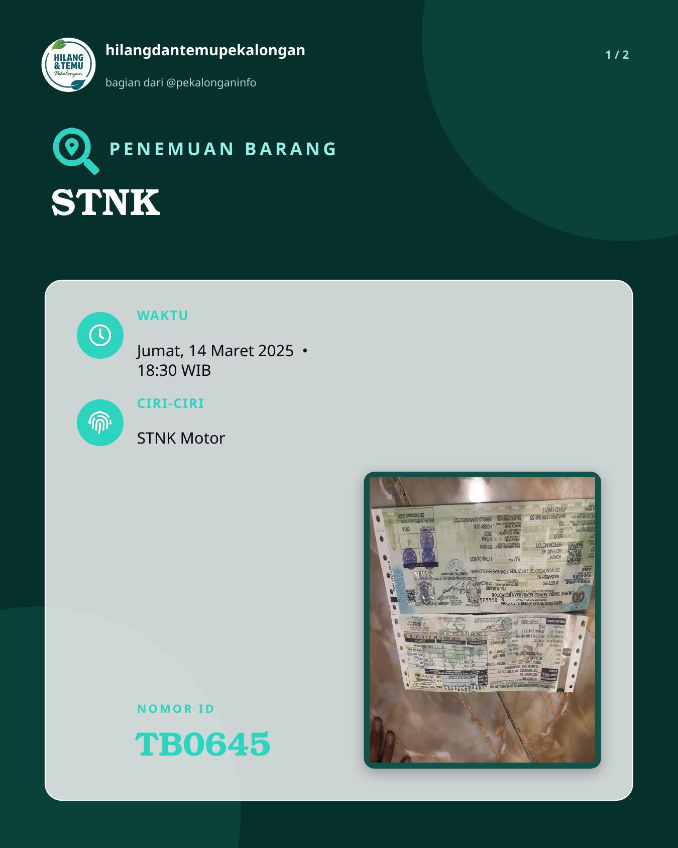 Slide 1 laporan STNK