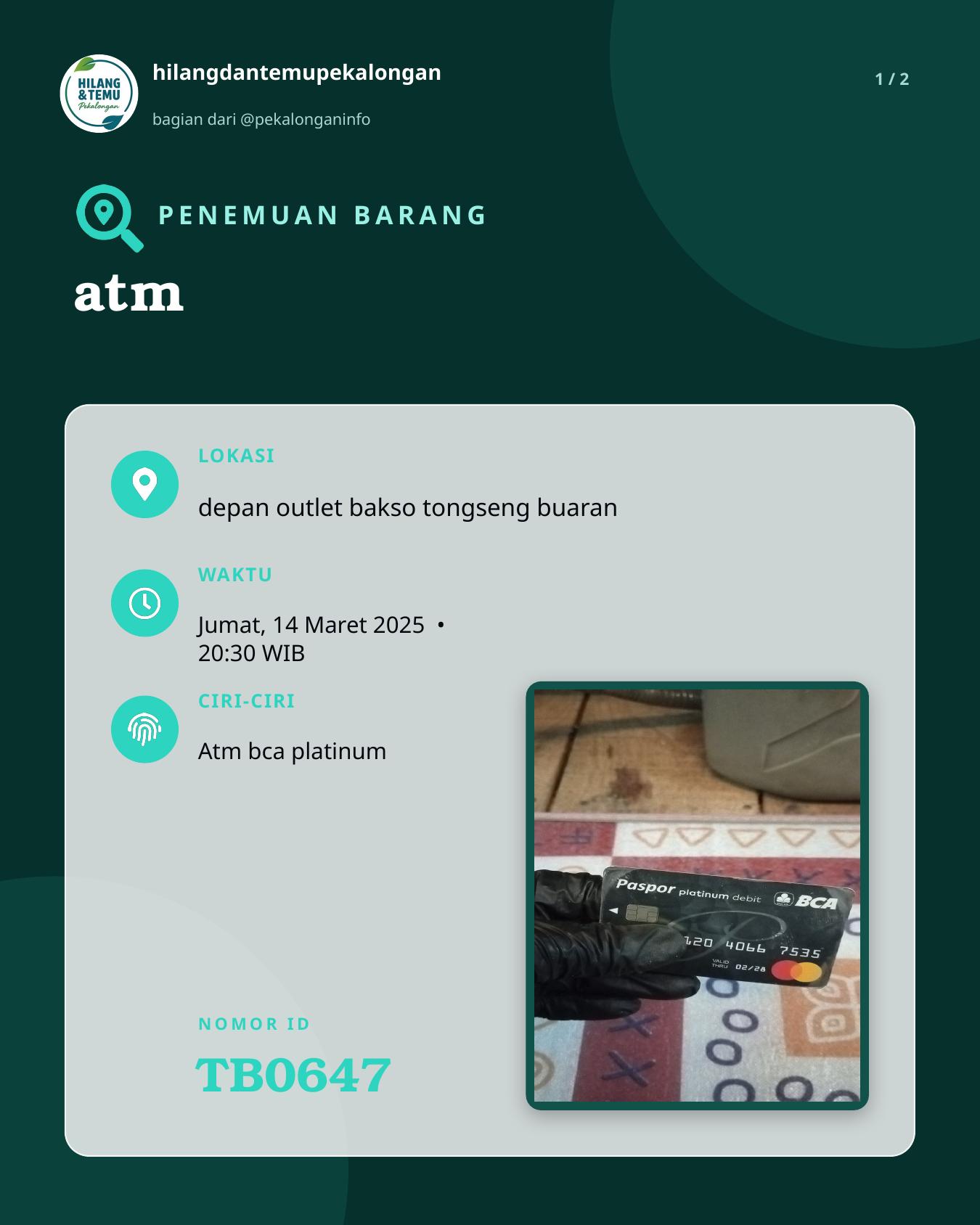 Slide 1 laporan atm