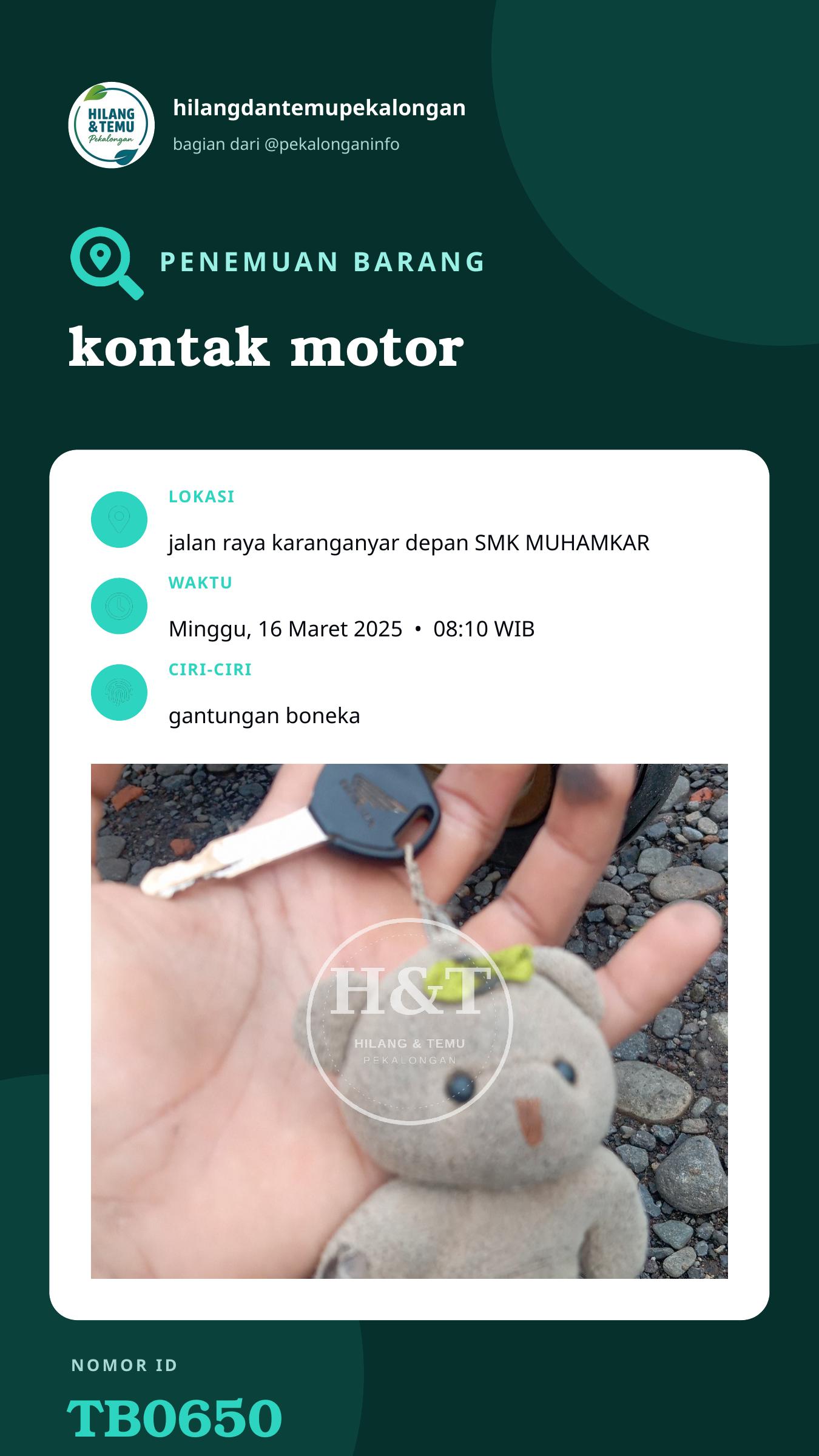 Story 9:16 laporan kontak motor