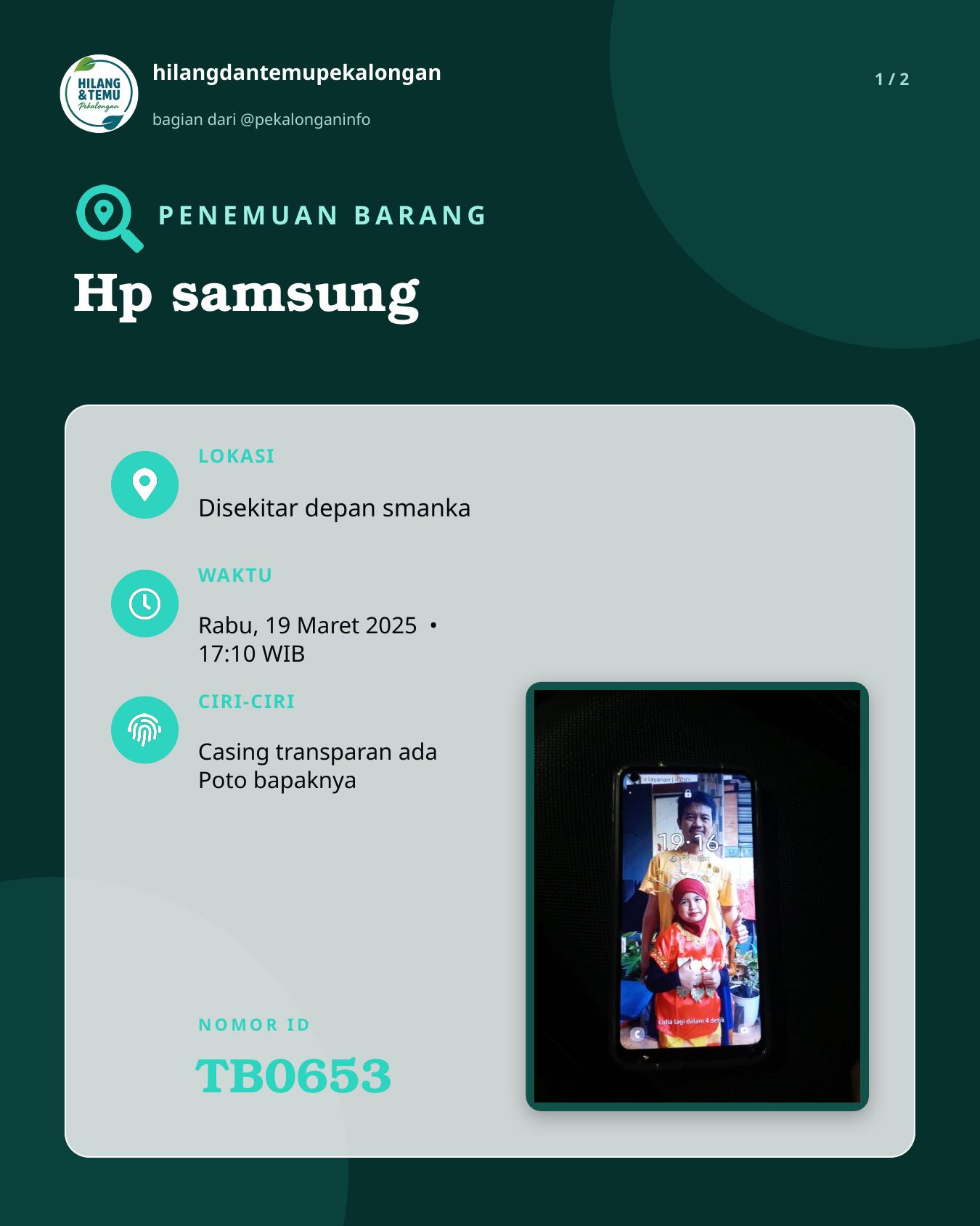 Slide 1 laporan Hp samsung