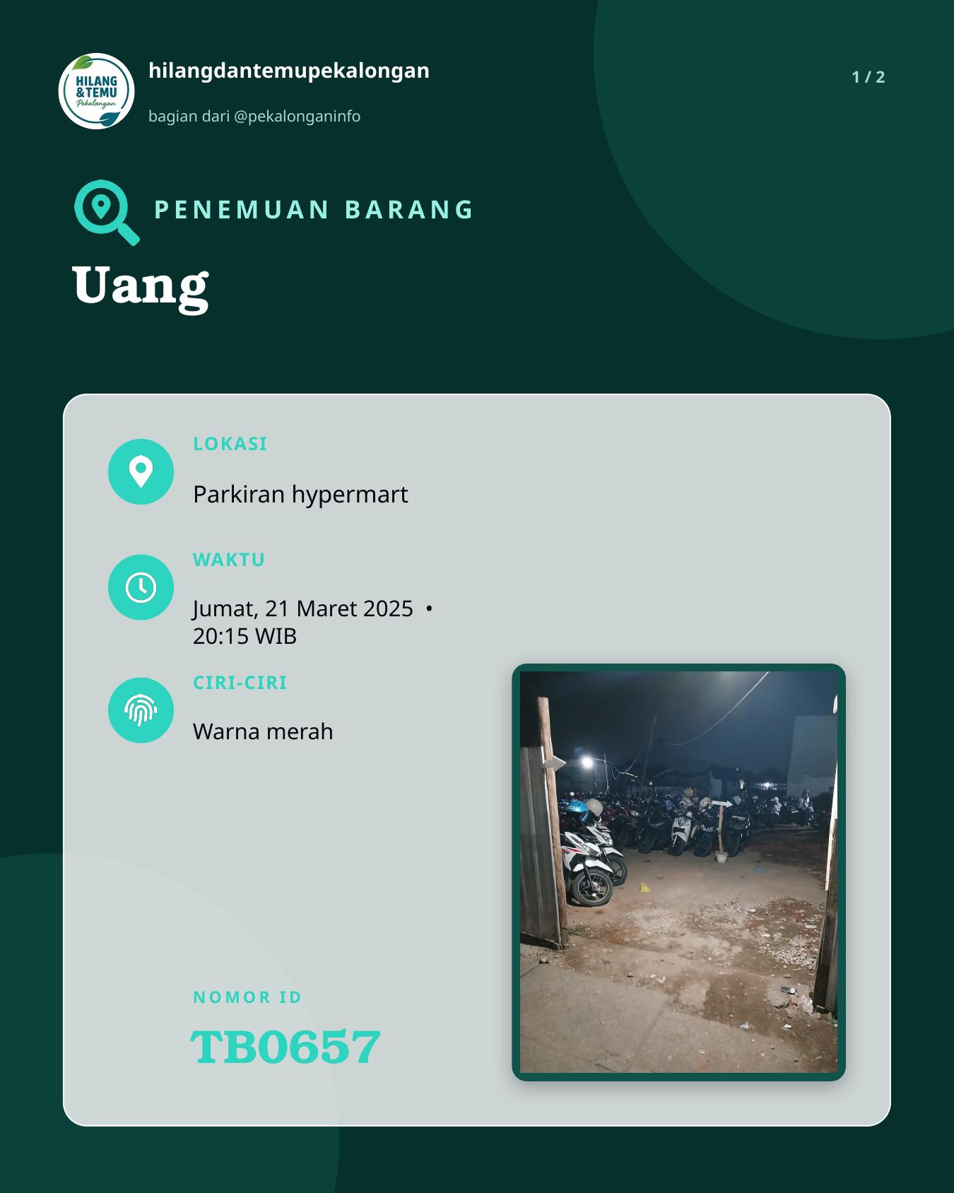 Slide 1 laporan Uang