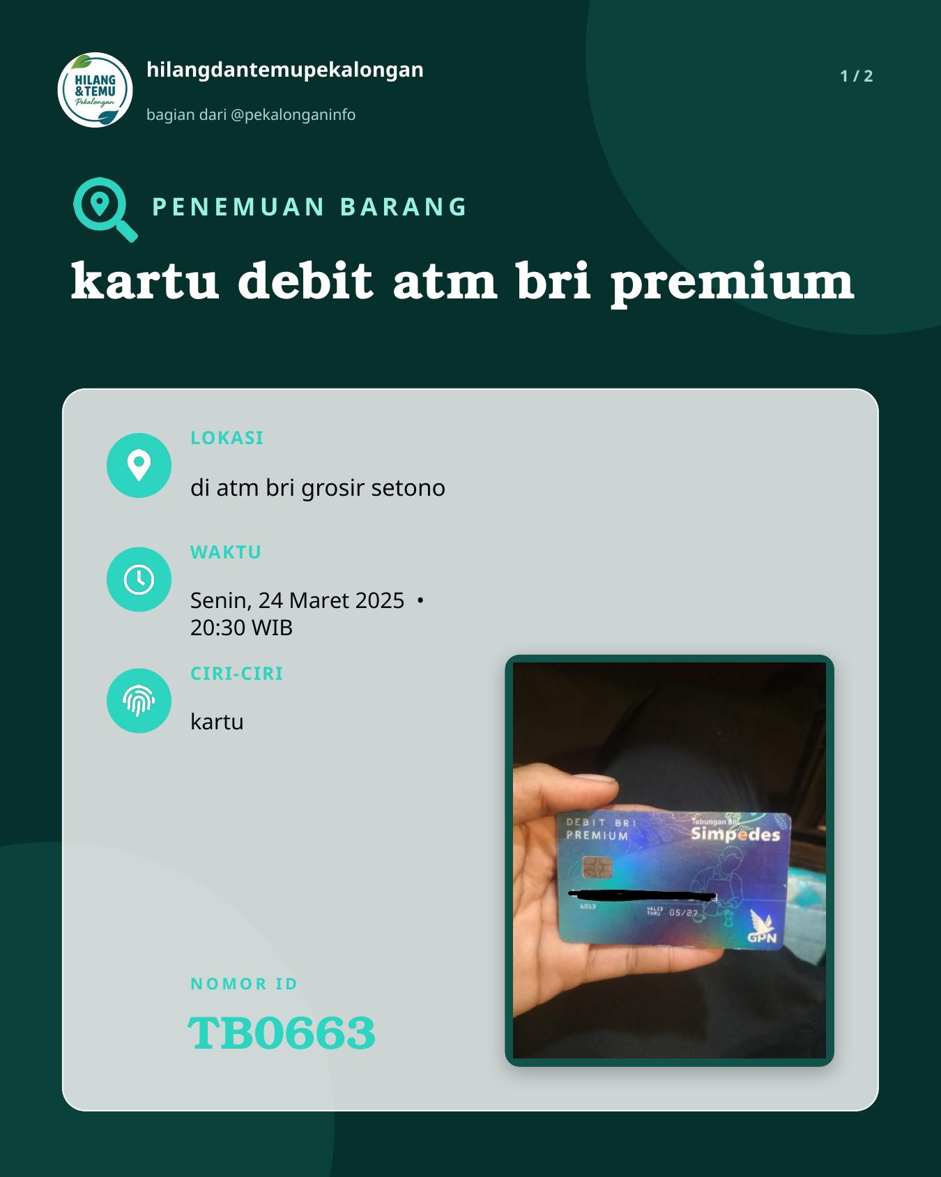 Slide 1 laporan kartu debit atm bri premium