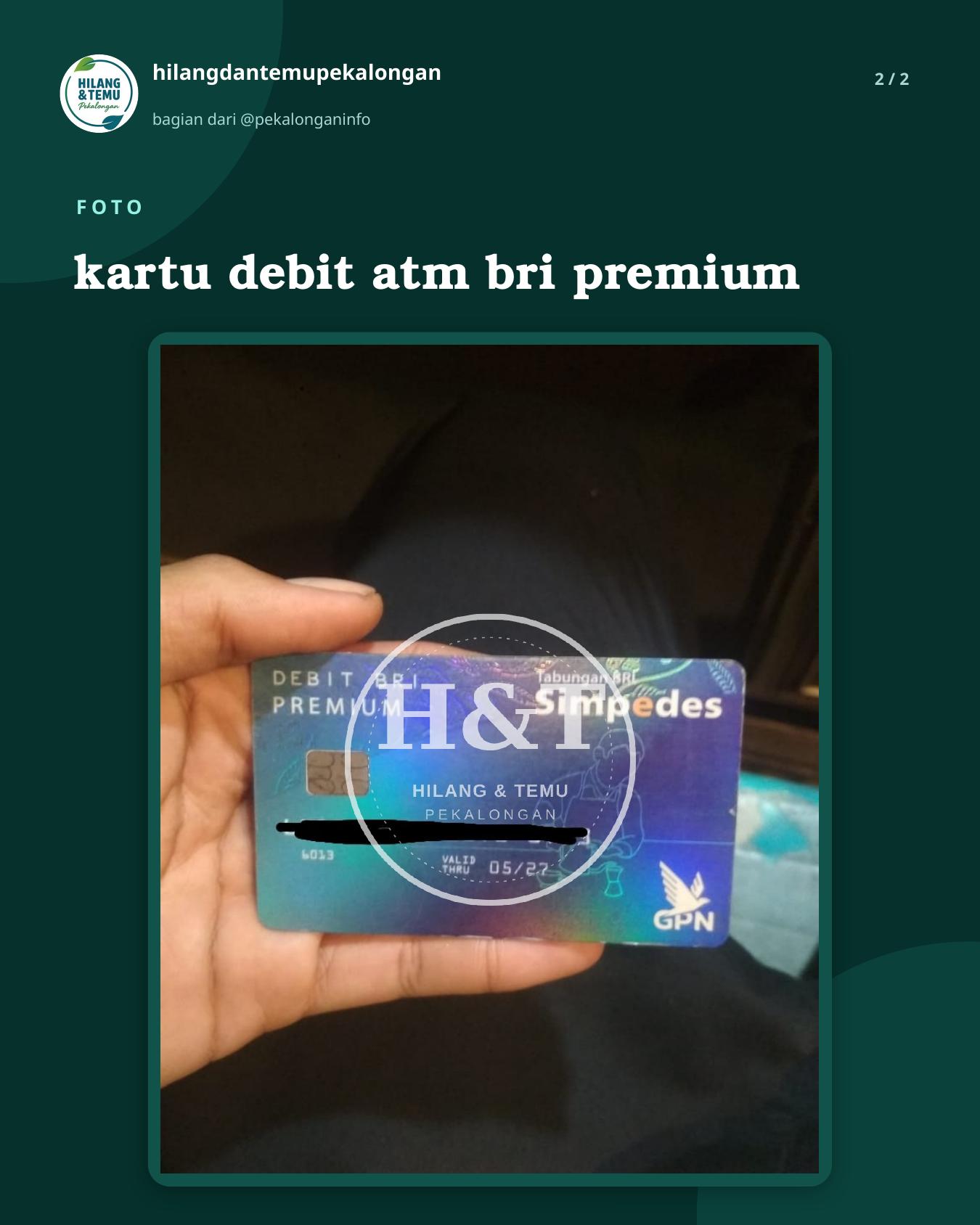 Slide 2 laporan kartu debit atm bri premium