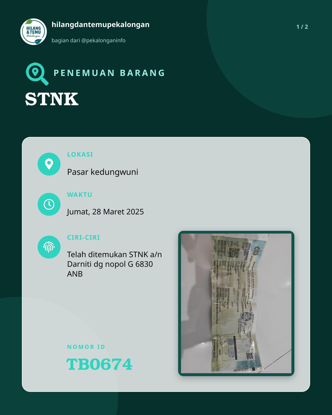 Slide 1 laporan STNK