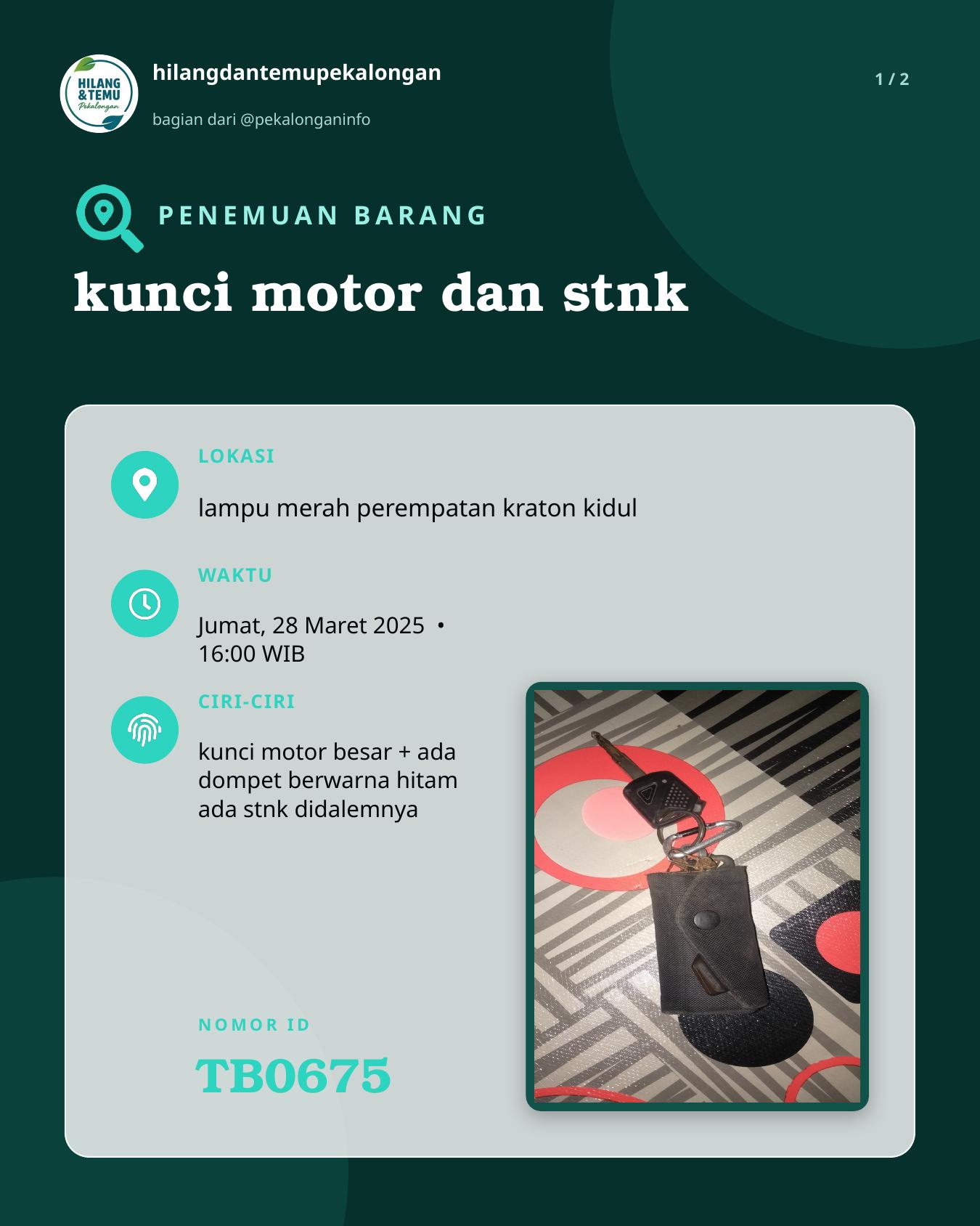 Slide 1 laporan kunci motor dan stnk