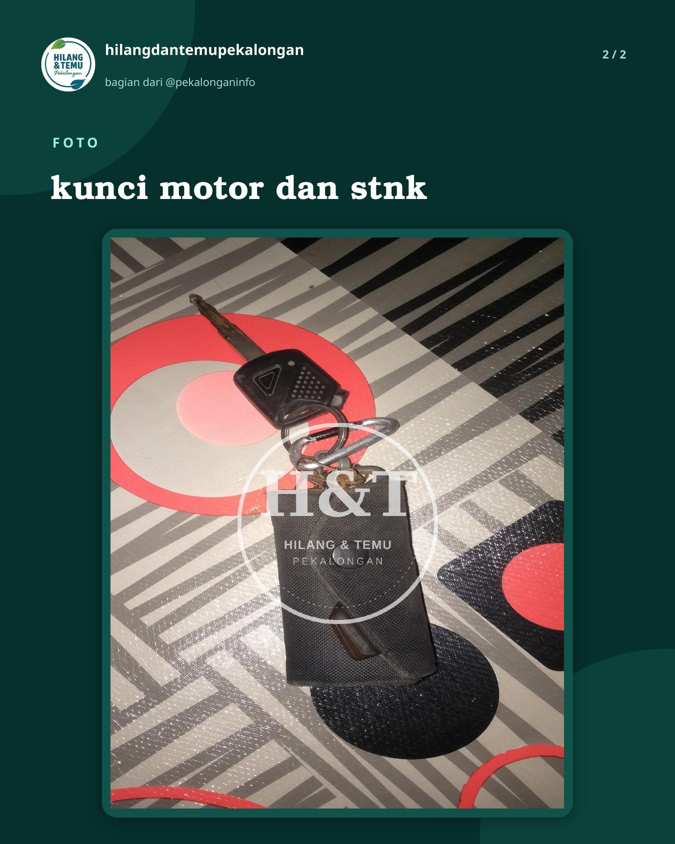Slide 2 laporan kunci motor dan stnk