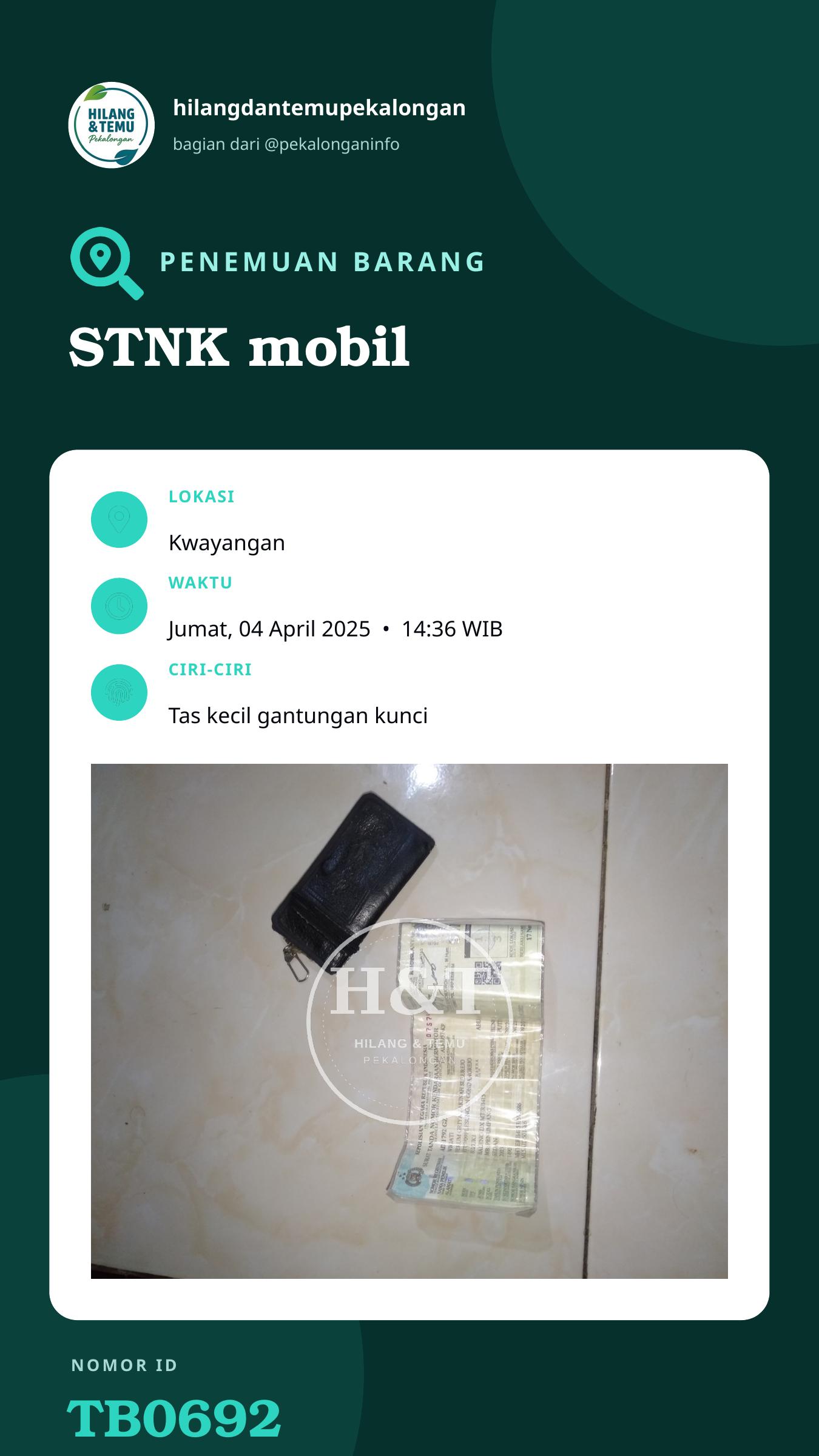 Story 9:16 laporan STNK mobil