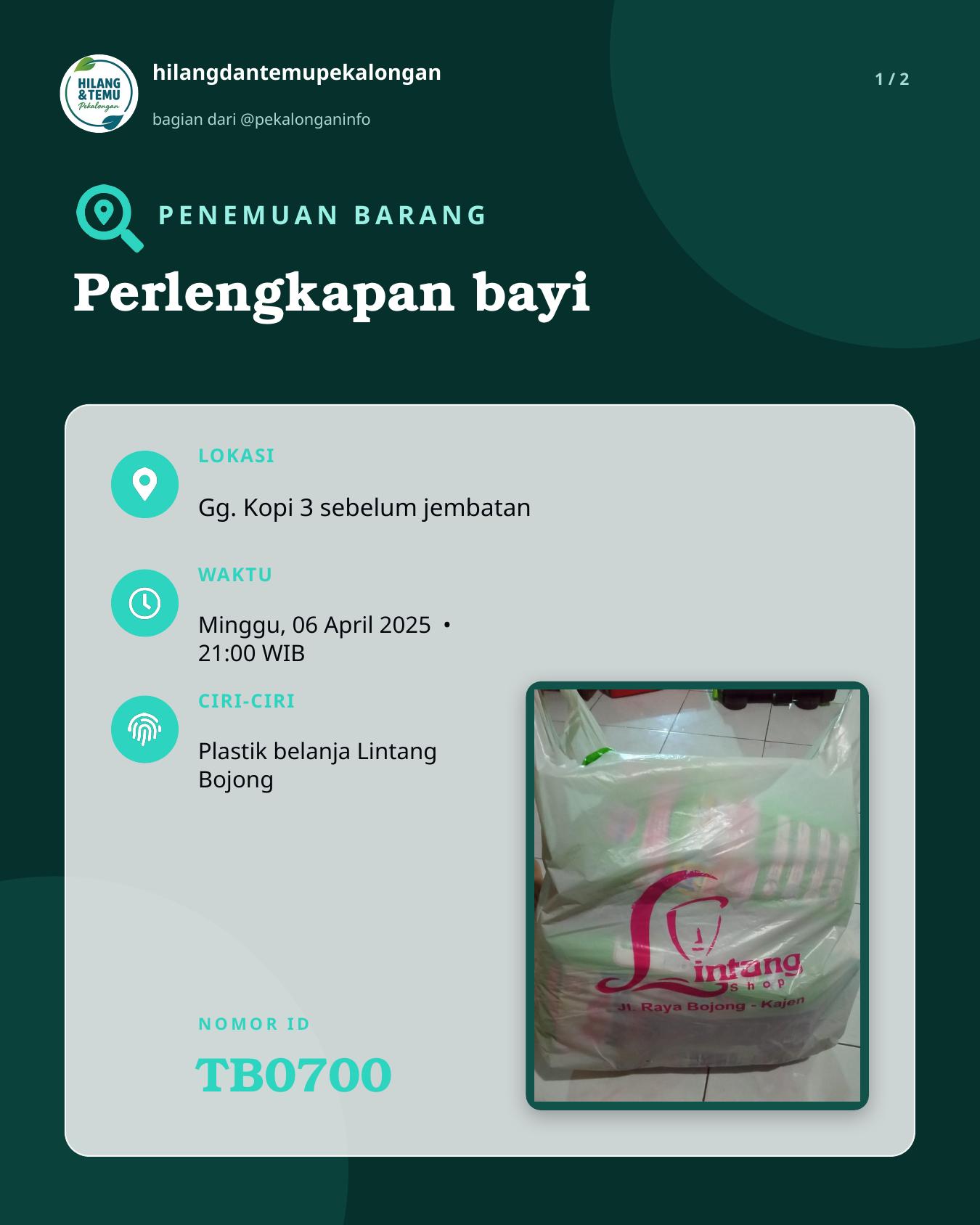 Slide 1 laporan Perlengkapan bayi