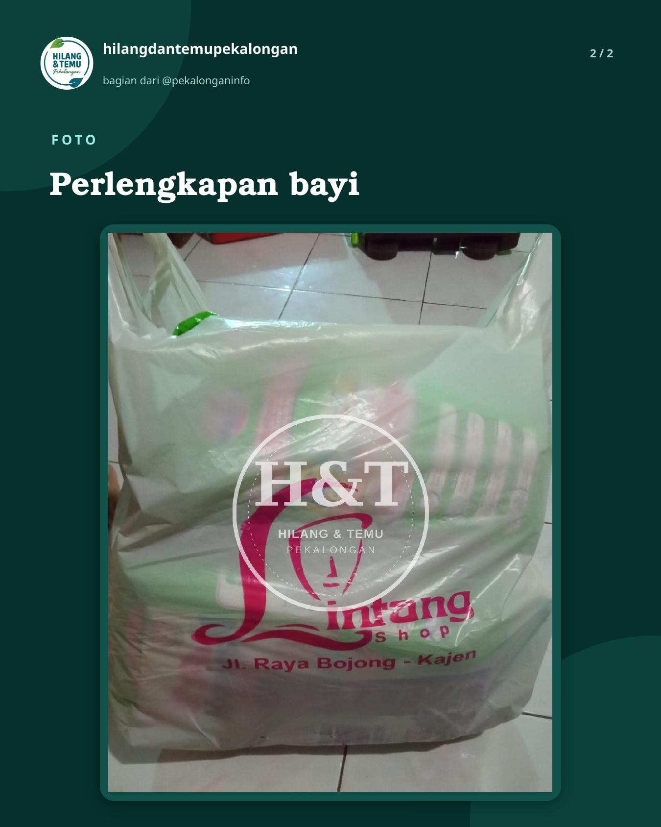 Slide 2 laporan Perlengkapan bayi