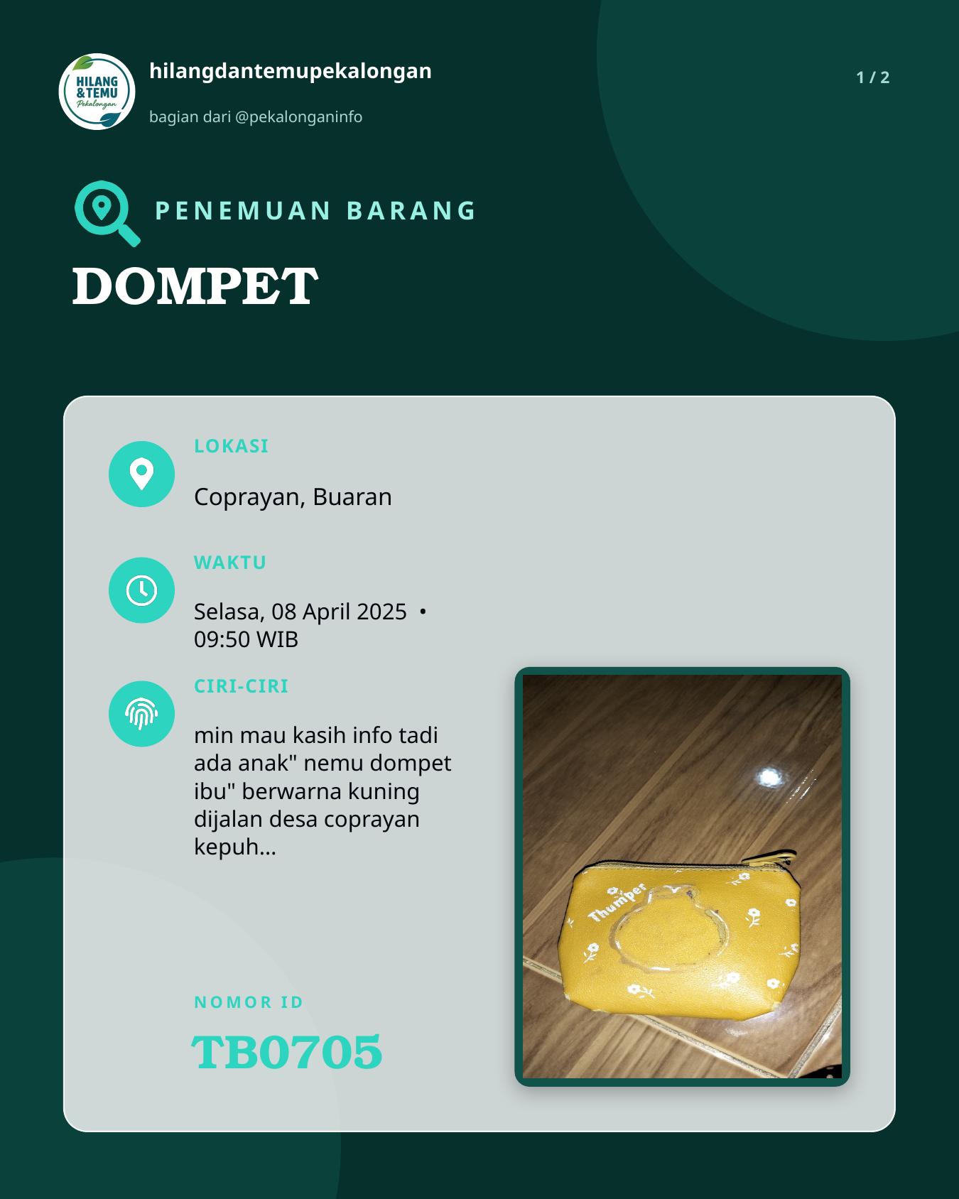 Slide 1 laporan DOMPET