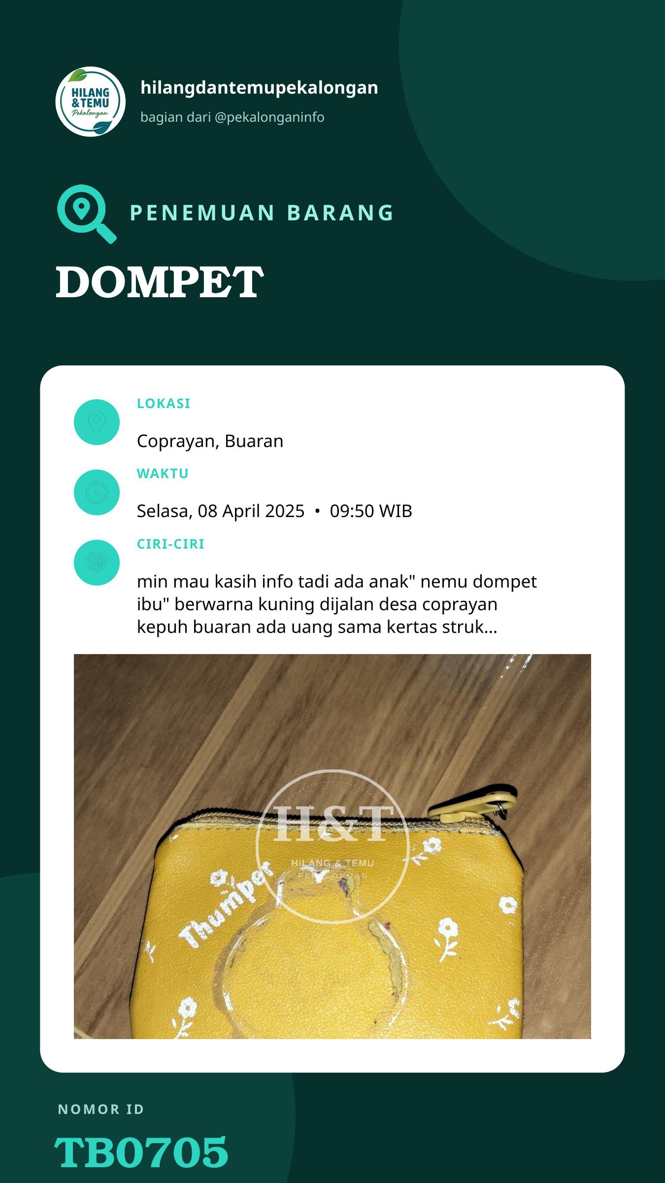 Story 9:16 laporan DOMPET
