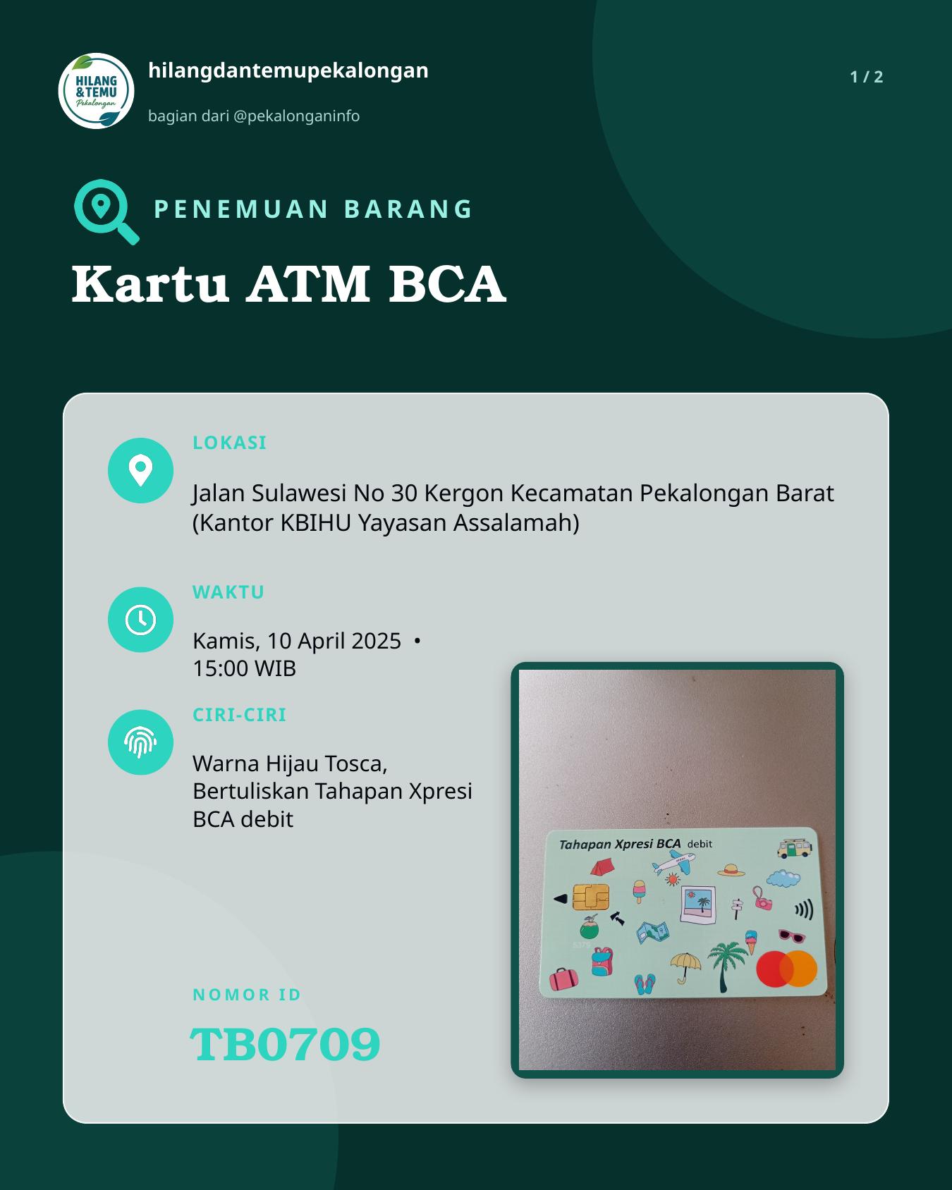 Slide 1 laporan Kartu ATM BCA