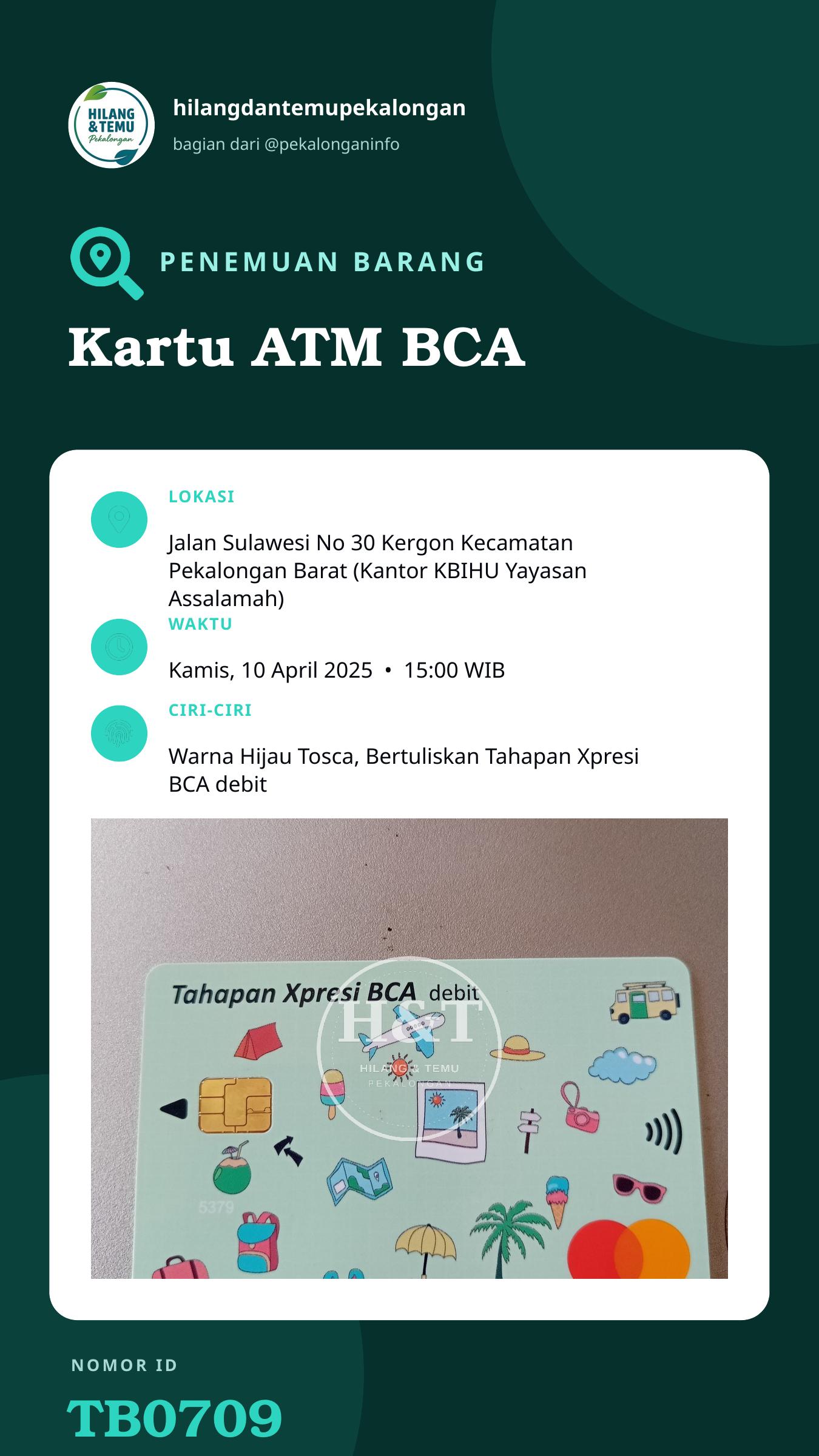 Story 9:16 laporan Kartu ATM BCA