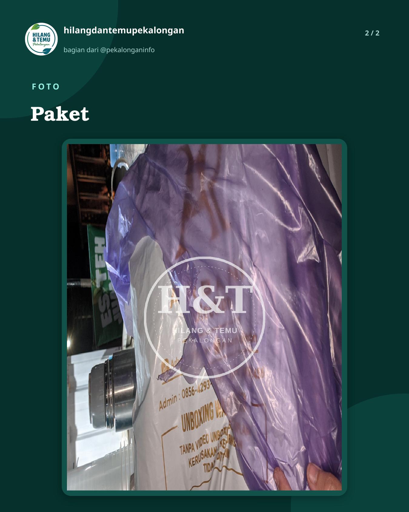 Slide 2 laporan Paket