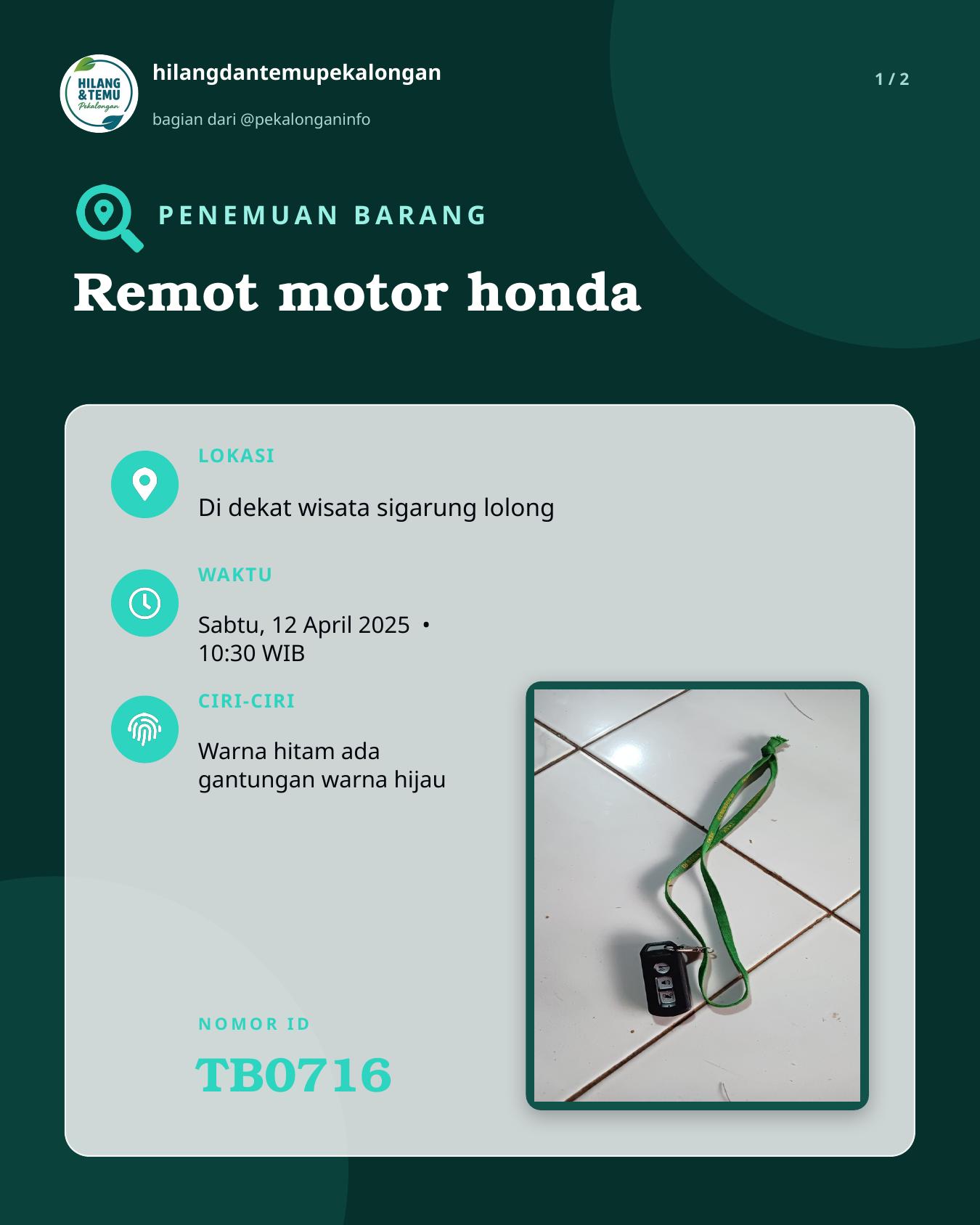 Slide 1 laporan Remot motor honda