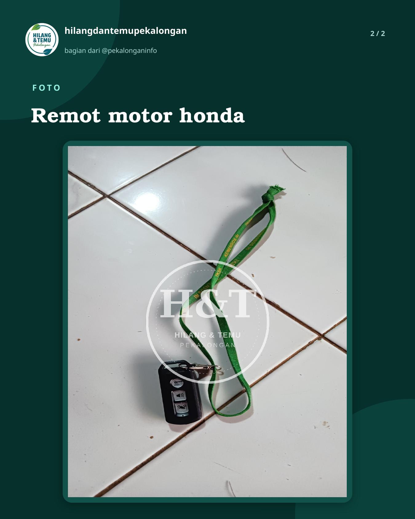 Slide 2 laporan Remot motor honda