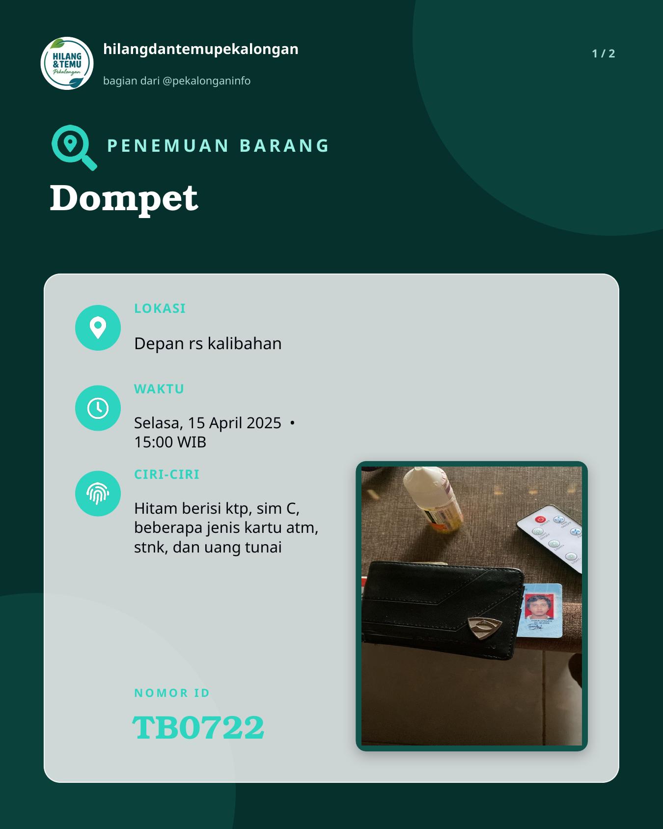 Slide 1 laporan Dompet