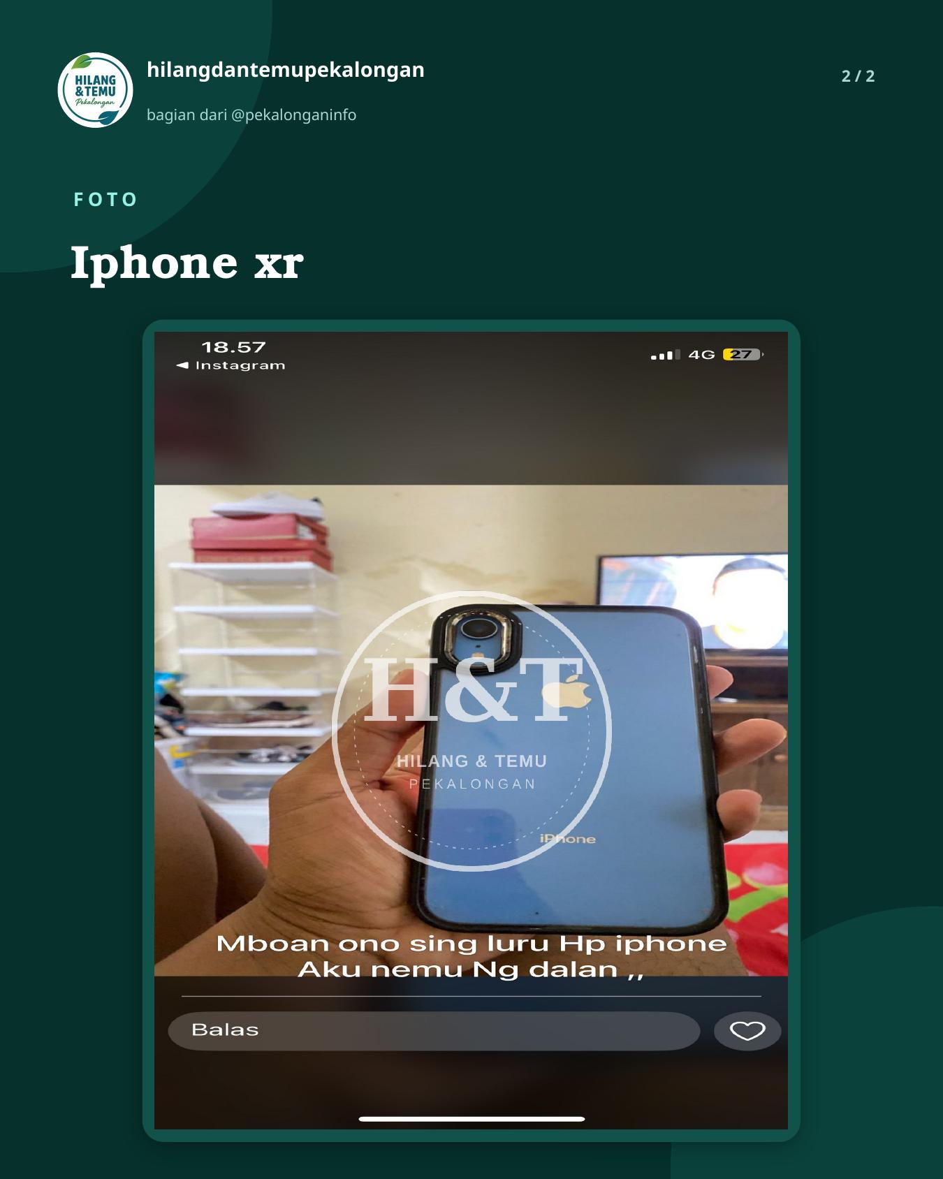 Slide 2 laporan Iphone xr