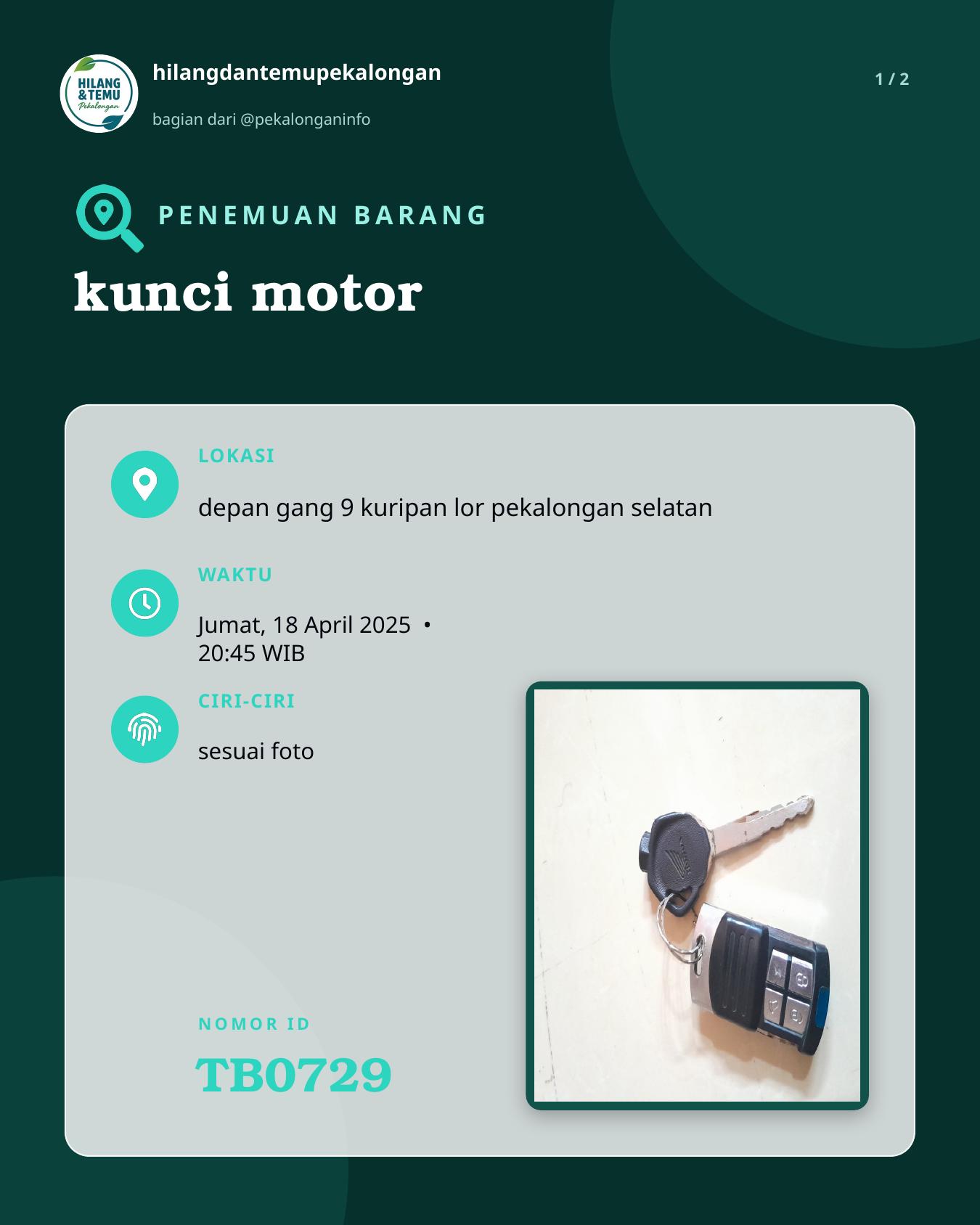 Slide 1 laporan kunci motor