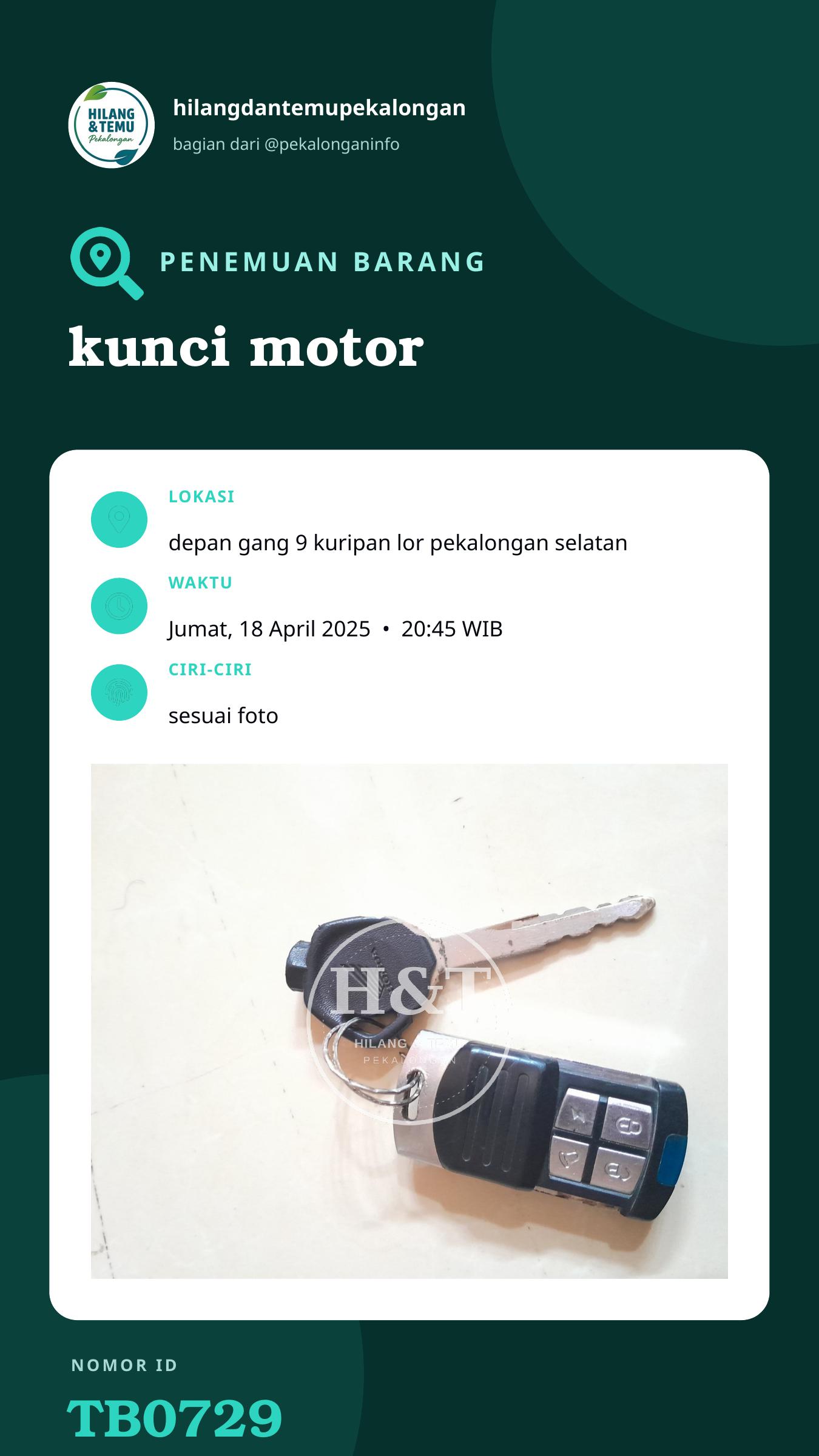 Story 9:16 laporan kunci motor