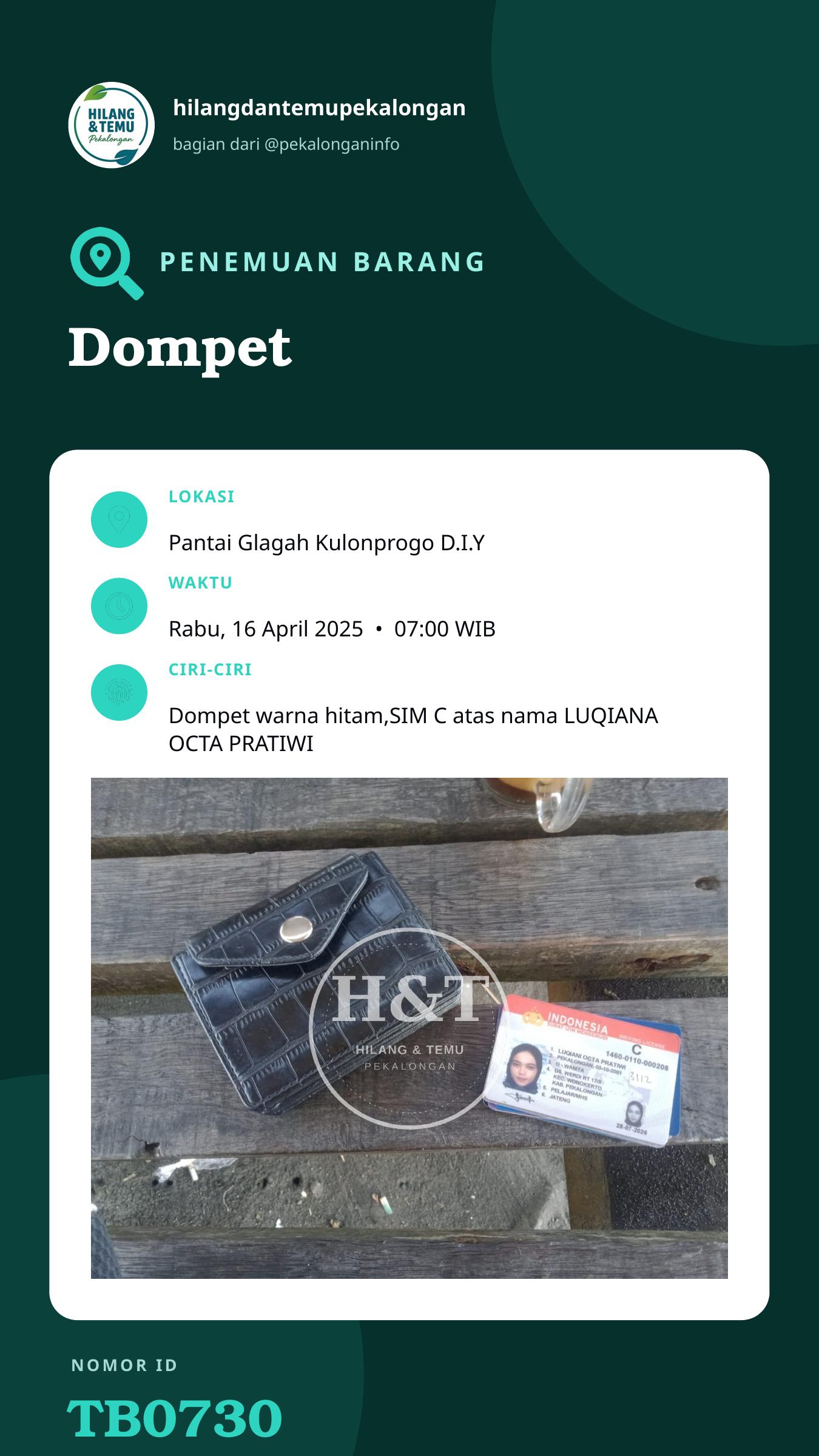 Story 9:16 laporan Dompet