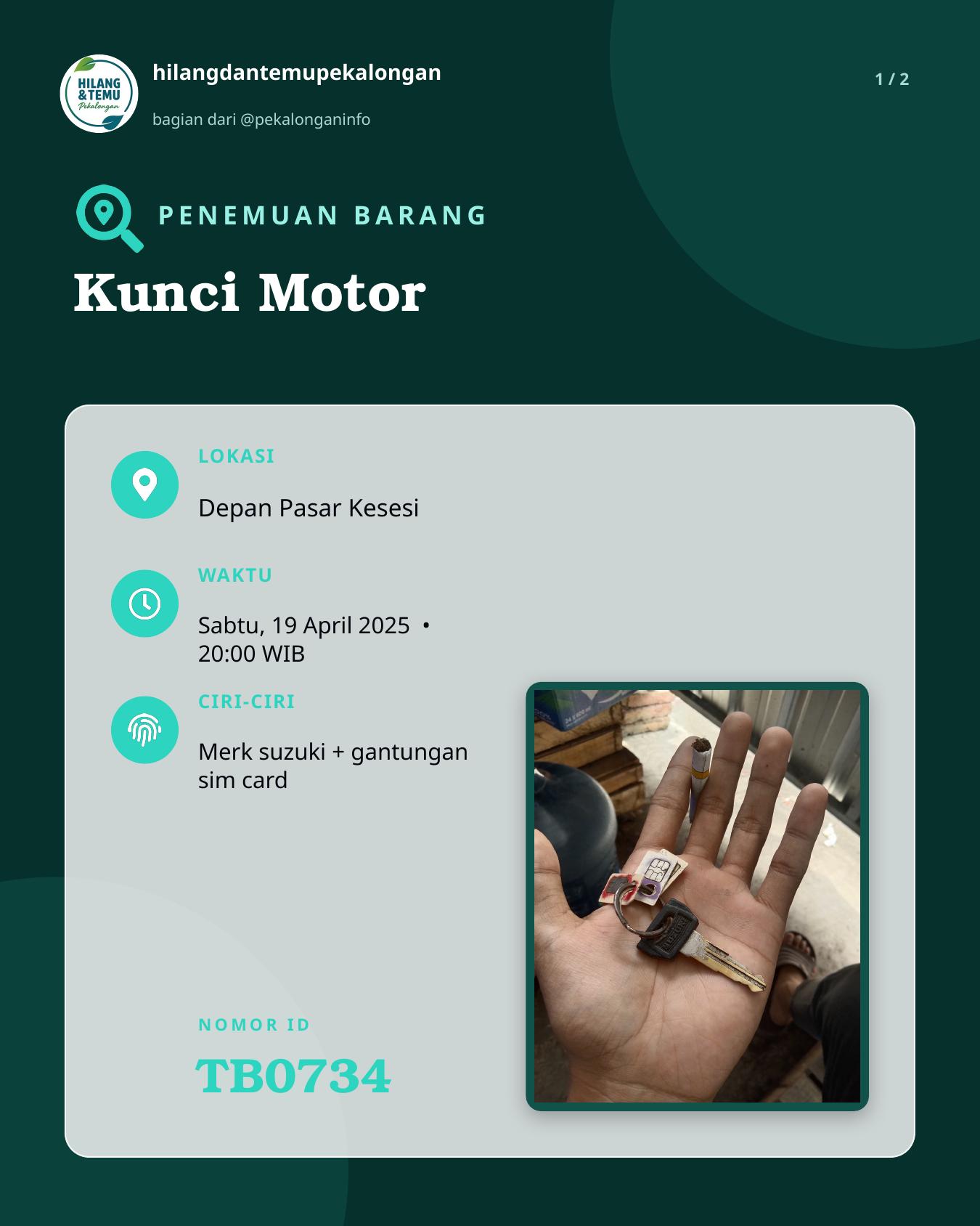 Slide 1 laporan Kunci Motor
